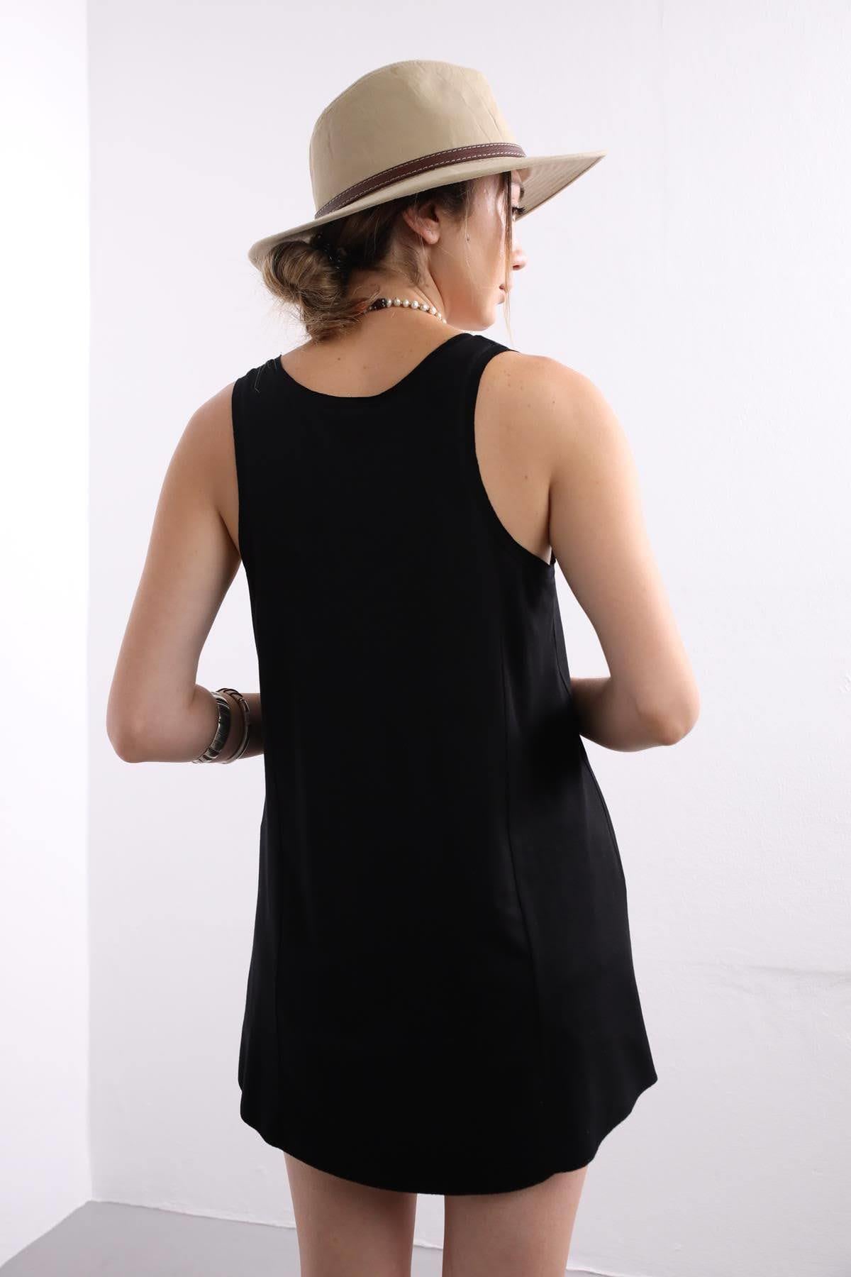 Black Basic Tank Top - Saman Butik | Boho Fashion Black Basic Tank Top