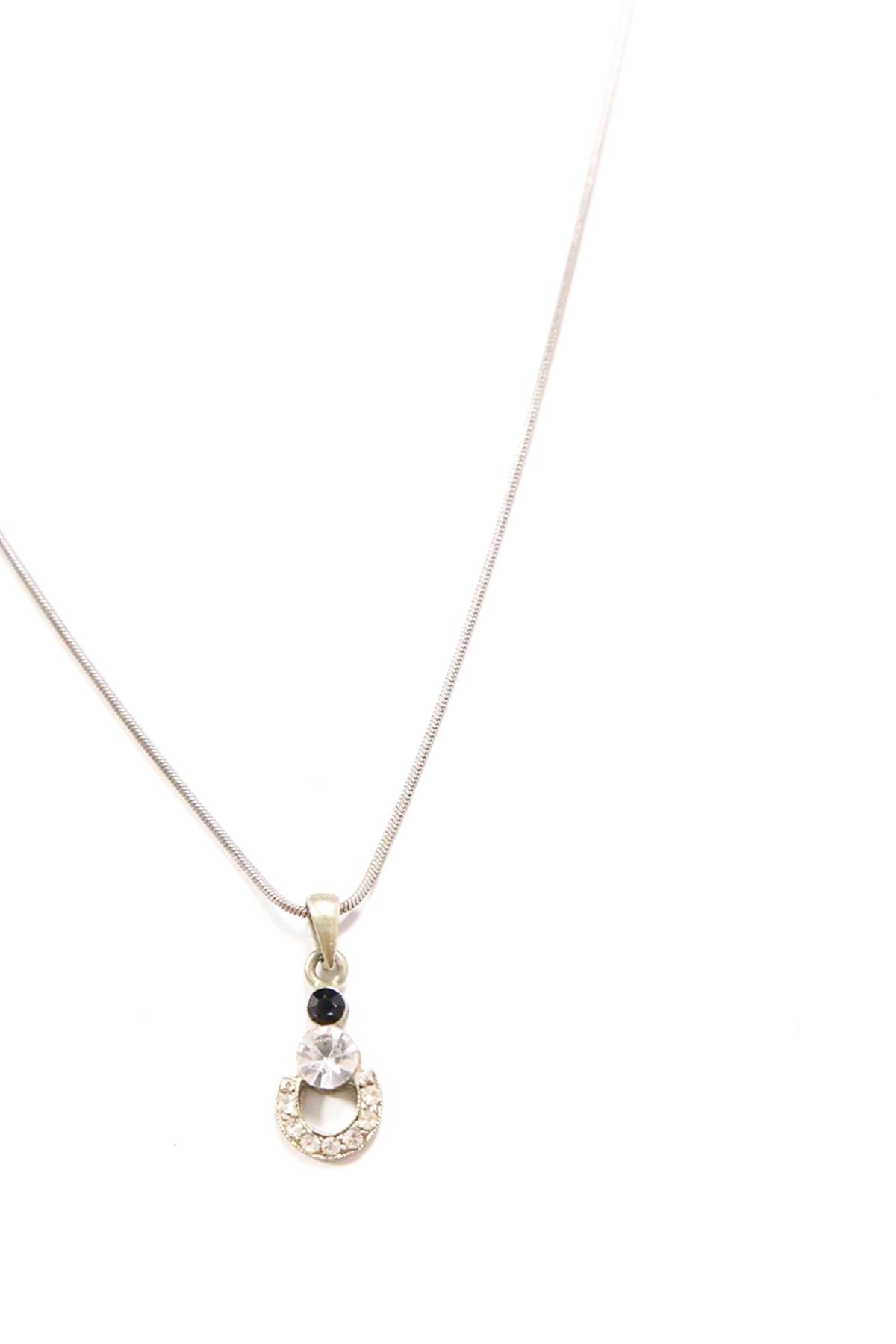 Siyah Detaylı Kristal Kolye - Şaman Butik Siyah Detaylı Kristal Kolye