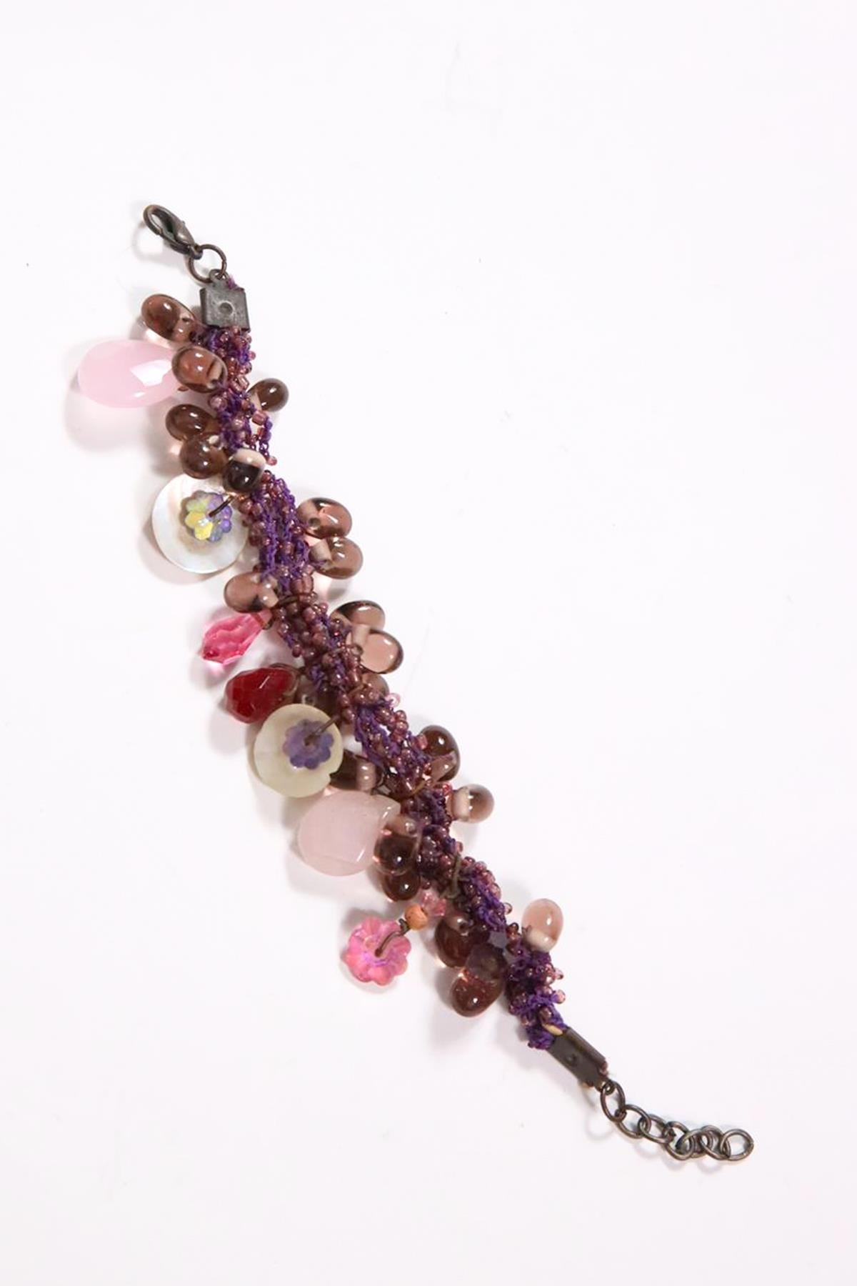 Mor Taş Detaylı Bileklik Şaman Butik Mor Taş Detaylı Bileklik