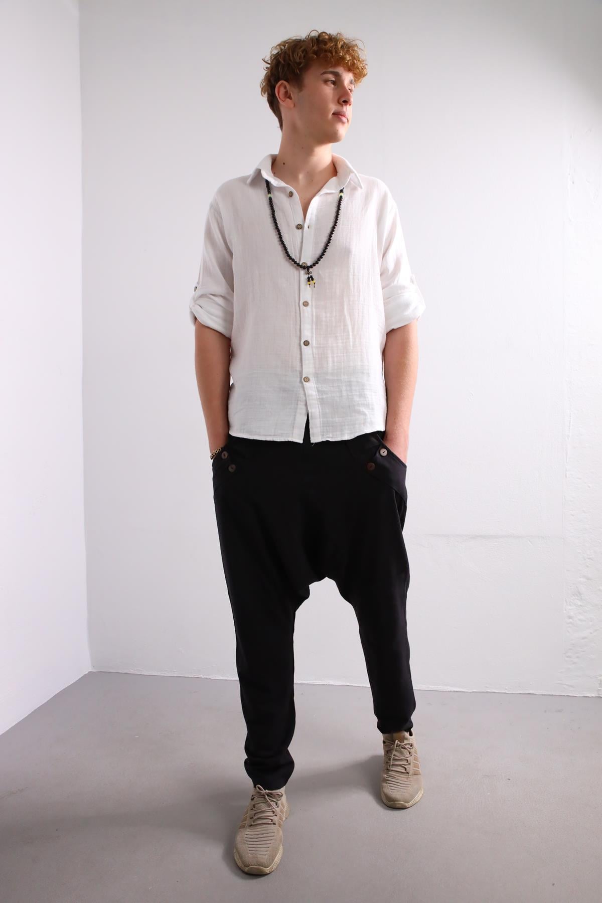 Siyah Loris Erkek Pantolon - Şaman Butik Siyah Loris Erkek Pantolon