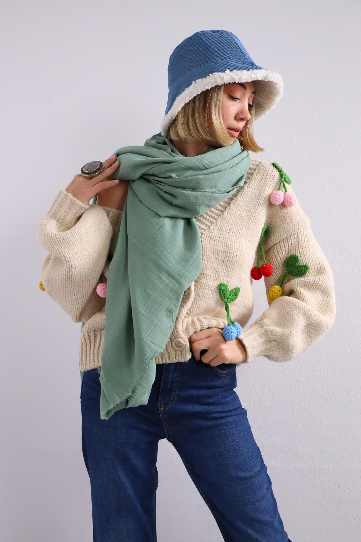 Mint Yeşili Şal - Şaman Butik Mint Yeşili Şal