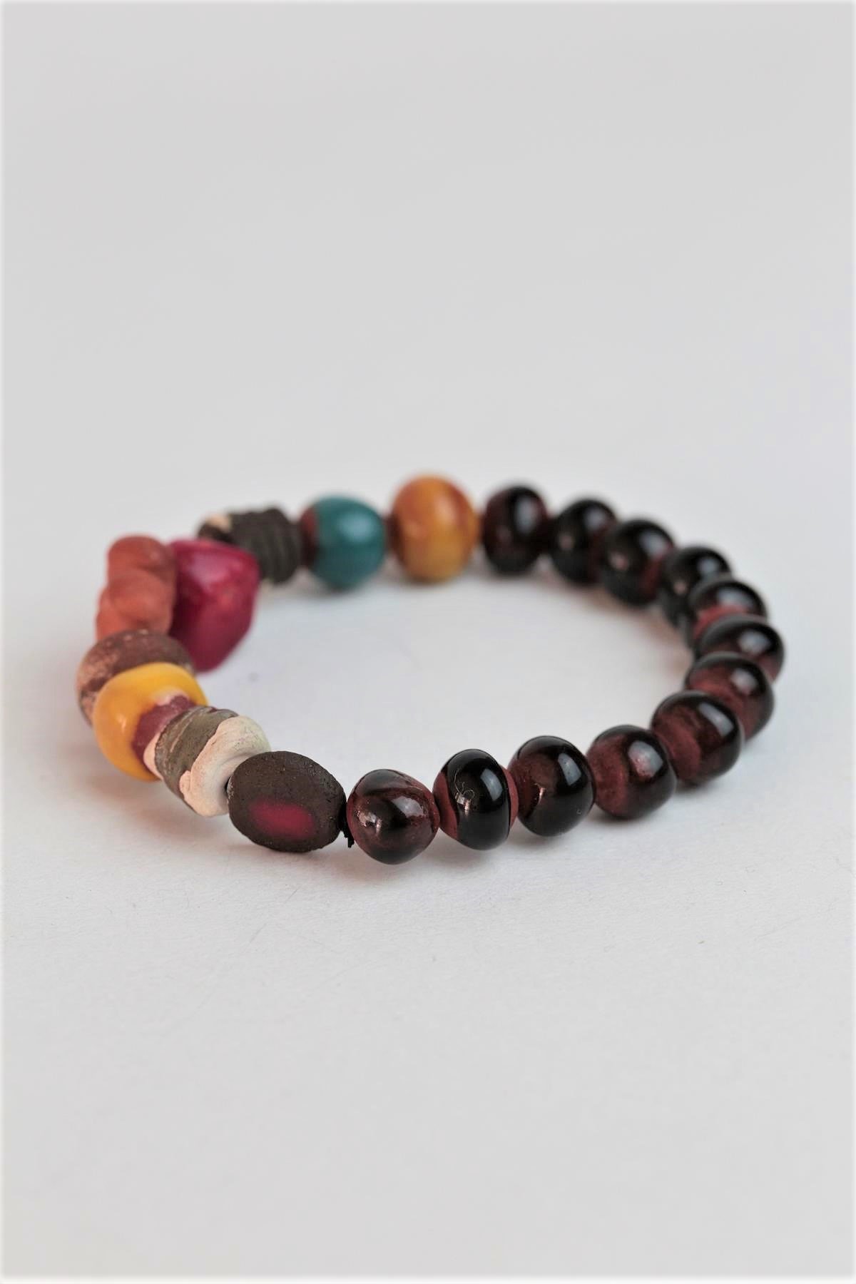 Seramik Mercan Taşlı Renkli Bileklik - Şaman Butik Seramik Mercan Taşlı Renkli Bileklik
