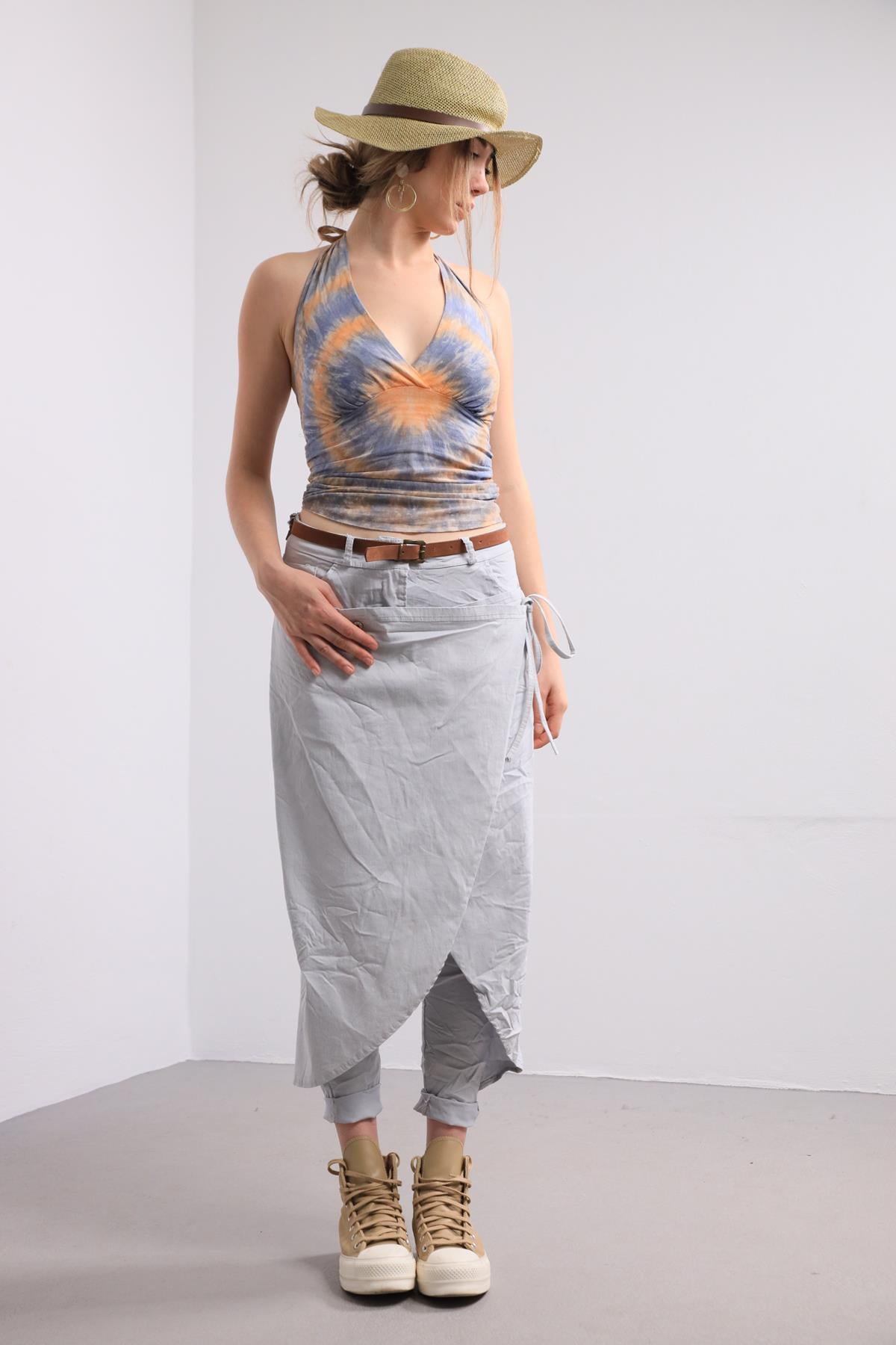 Batikli Bulmaca Bluz - Şaman Butik Batikli Bulmaca Bluz