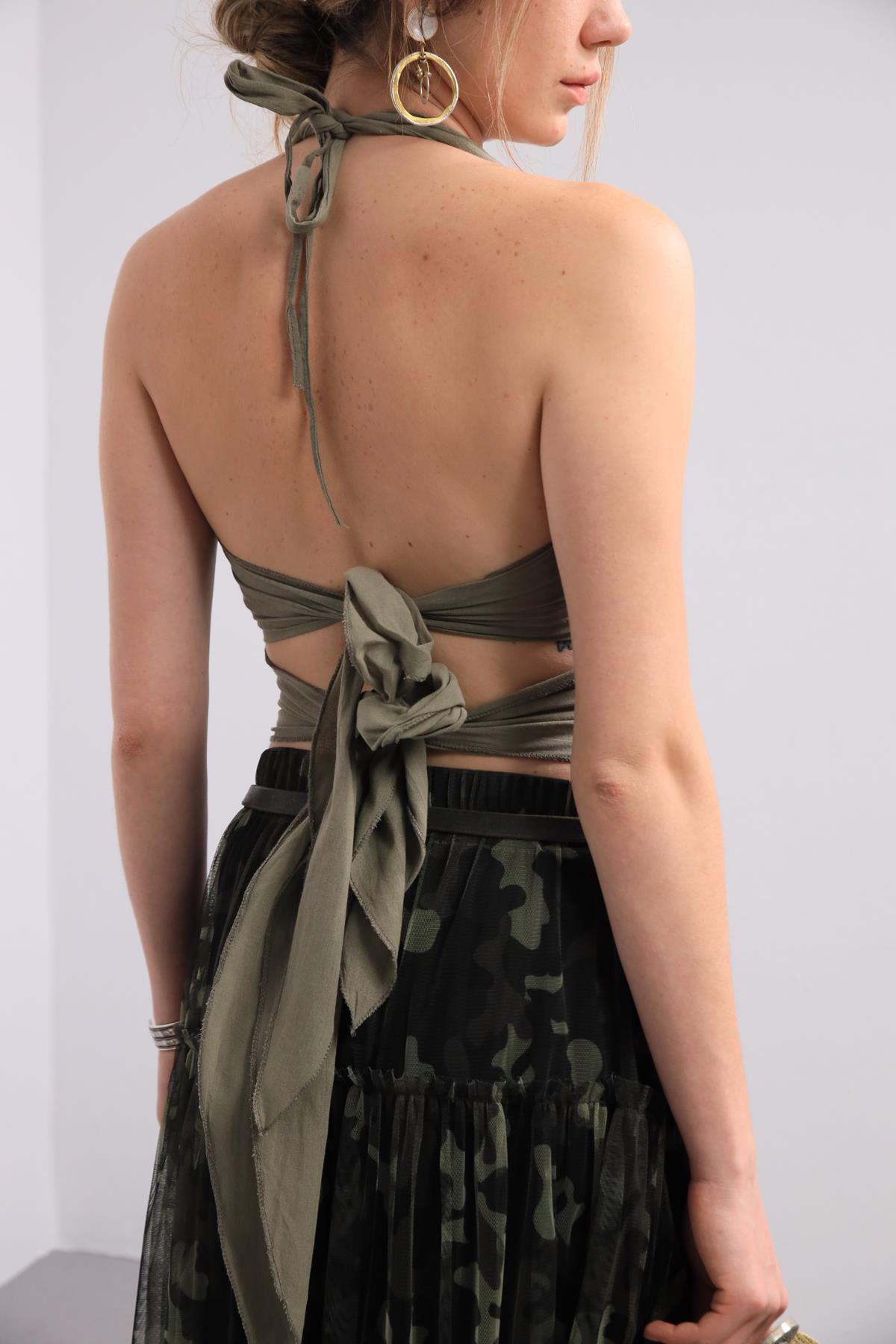 Open Back Tie Top - Şaman Butik | Boho Fashion Open Back Tie Top