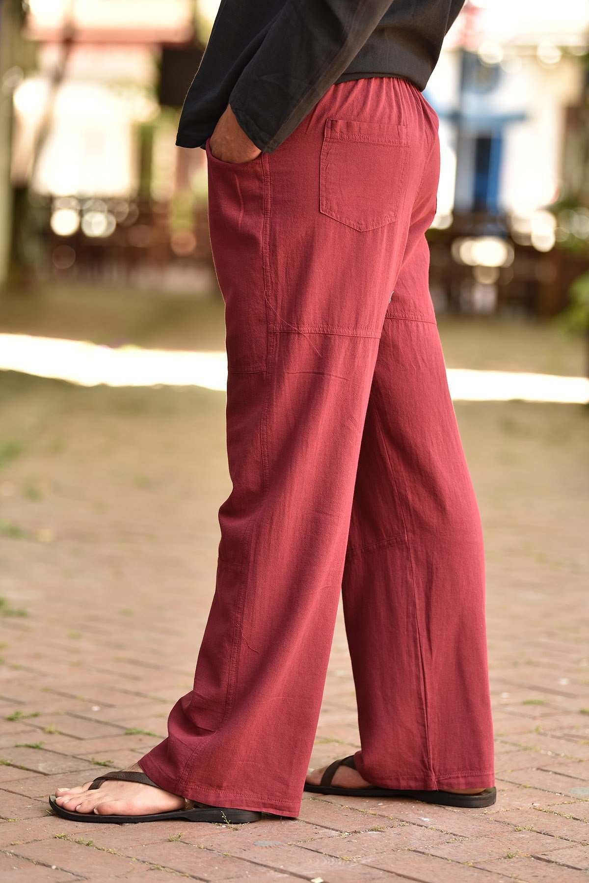 Bordo Nepali Rahat Kesim Erkek Pantolon