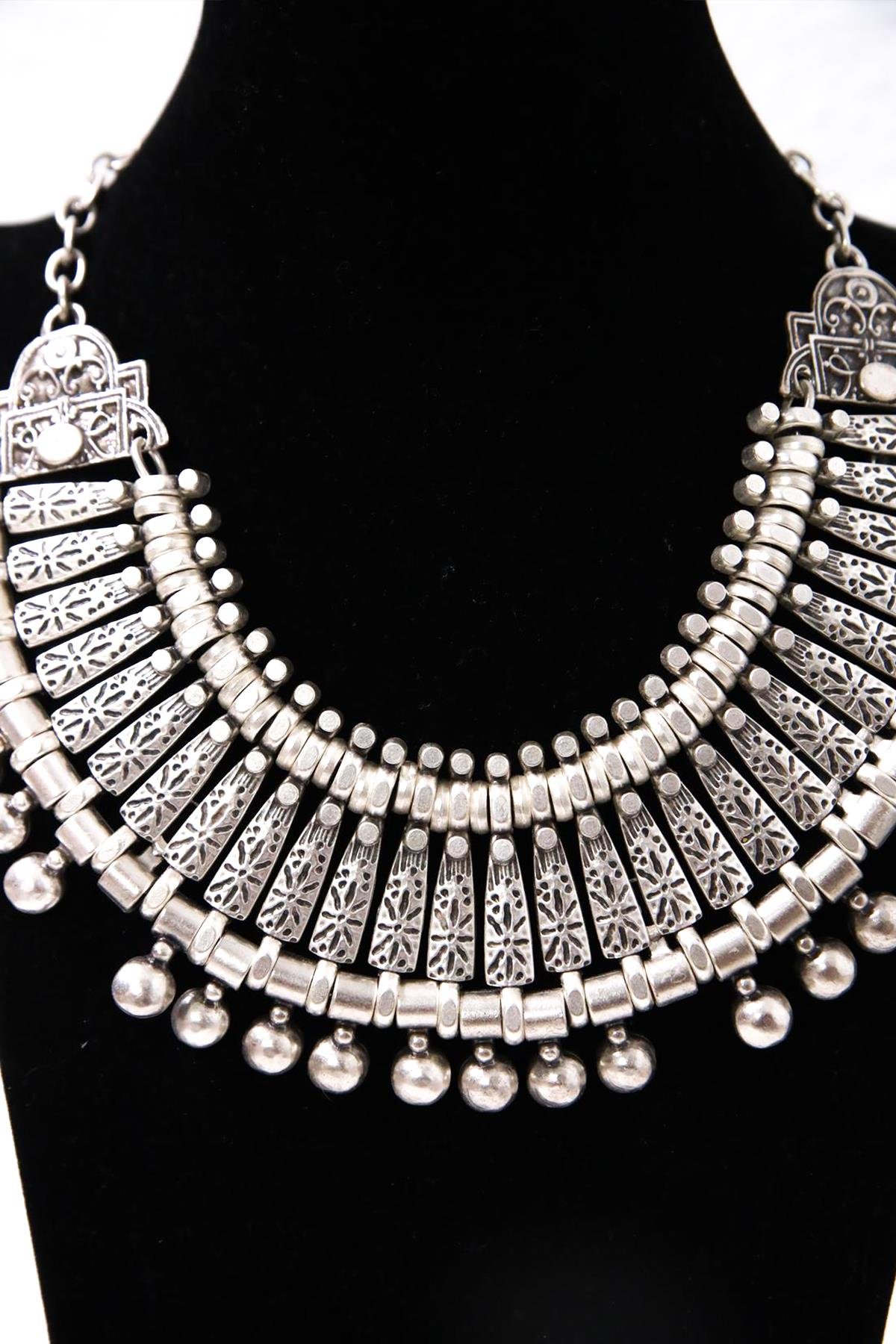 Gümüş Kaplama Antik Tasarım Kolye - Şaman Butik Gümüş Kaplama Antik Tasarım Kolye