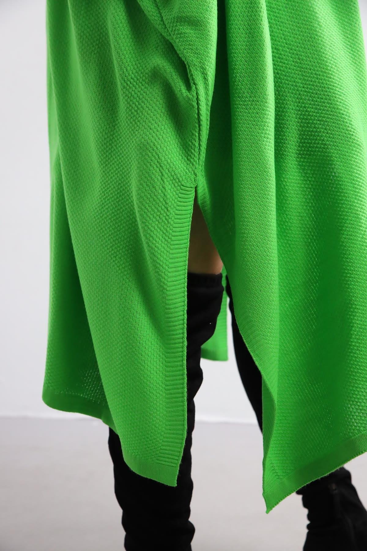 Green Side Slit Cardigan Green Side Slit Cardigan