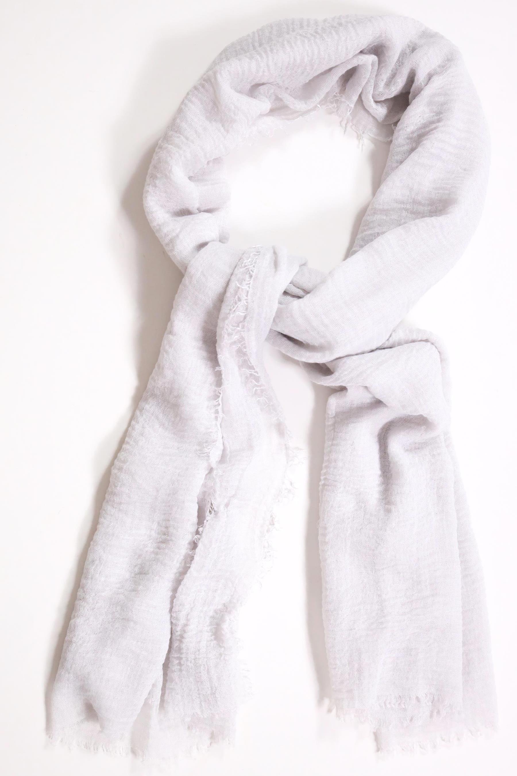 Açık Gri Pamuk Şal - Şaman Butik Açık Gri Pamuk Şal