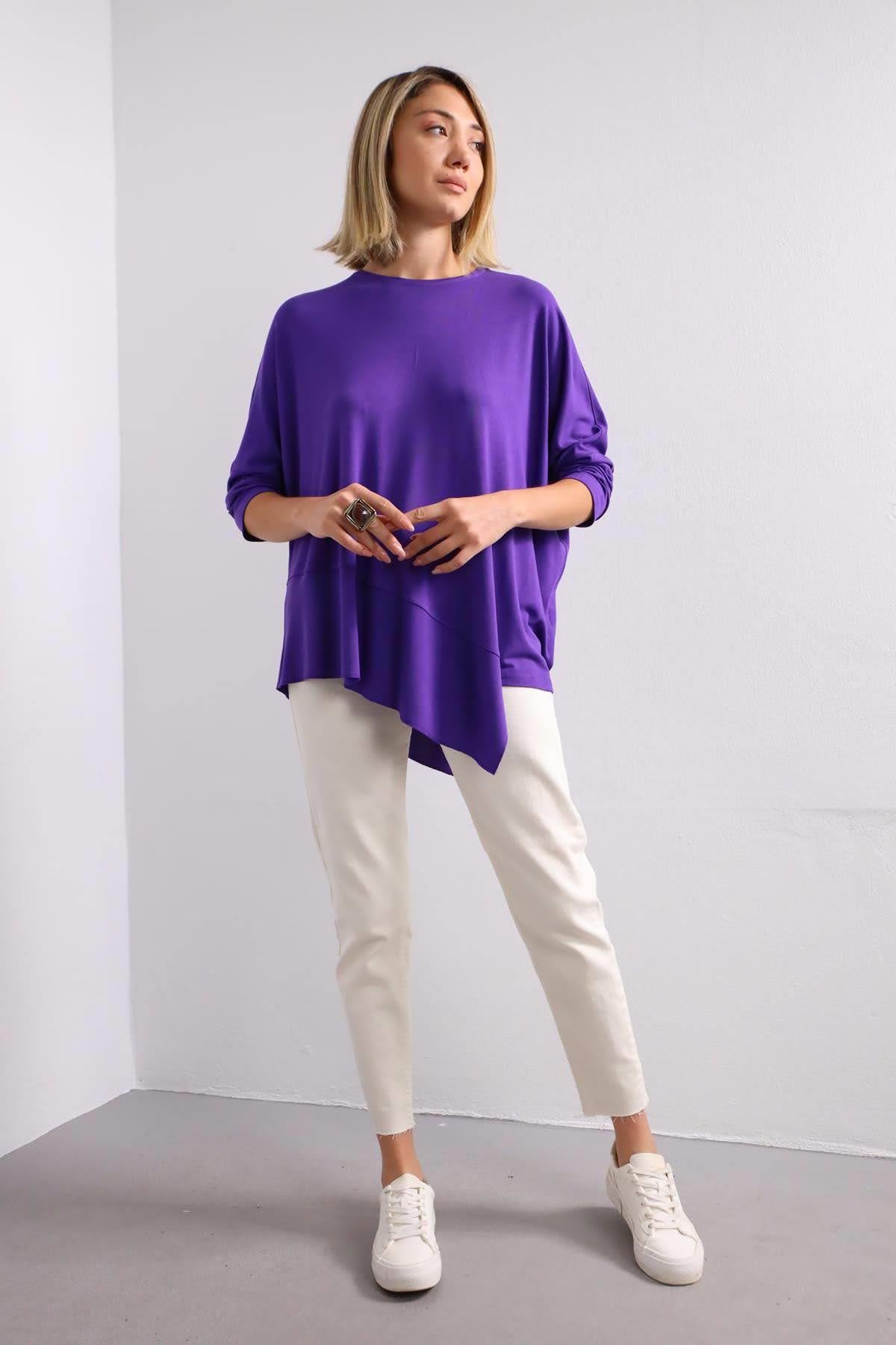  Mor Altı Parçalı Bluz