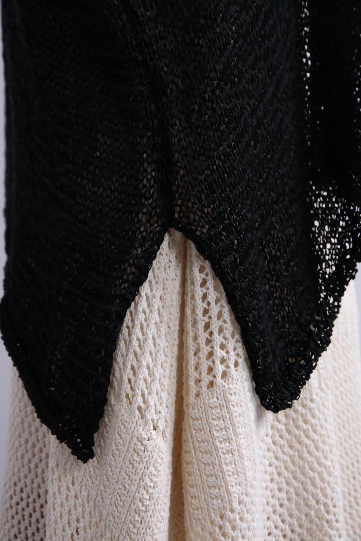 Saman Butik | Shop Online Black Shawl Collar Mercerized Cardigan