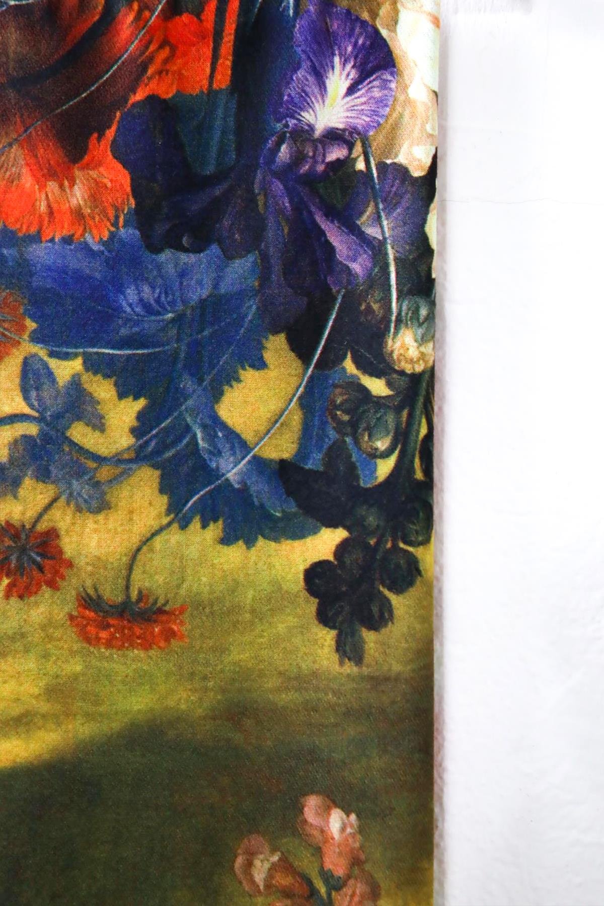 Gustav Klimt Stoclet Frieze ve Jan van Huysum Çiçekler Kaşmir Şal - Şaman Butik Gustav Klimt Stoclet Frieze ve Jan van Huysum Çiçekler Kaşmir Şal