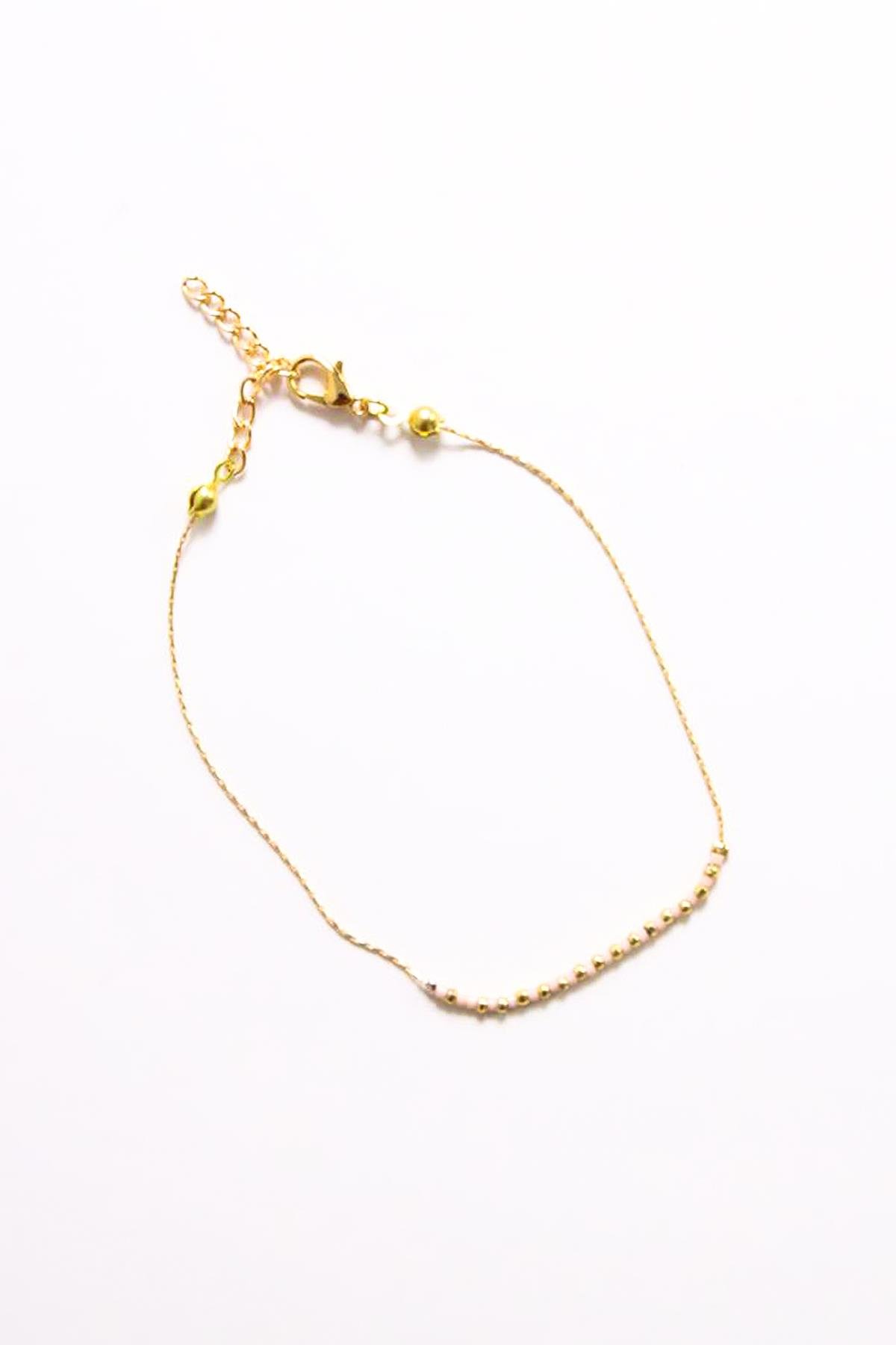  Krem Rengi Taş Detay Halhal