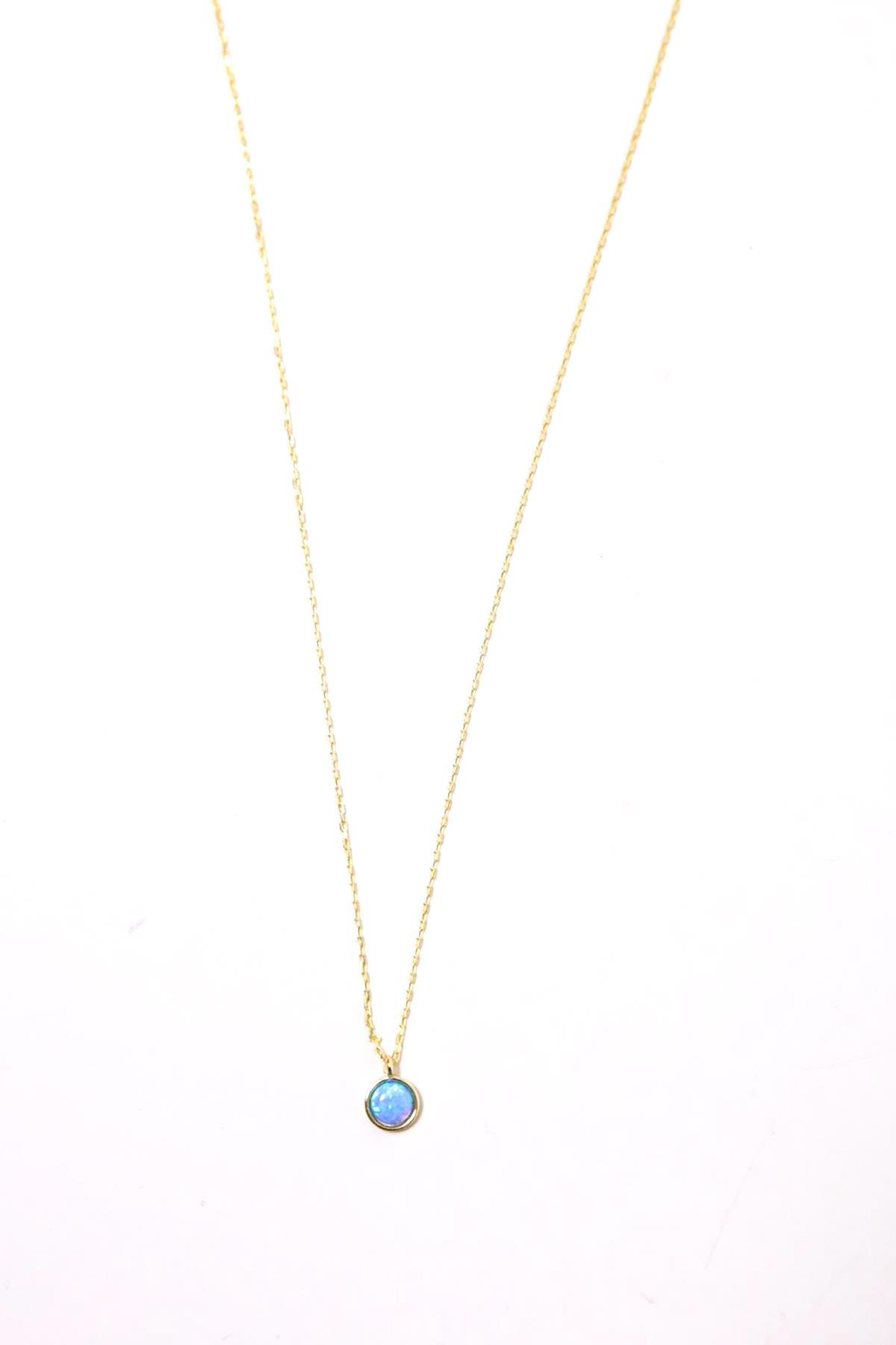 Mavi Opal Kolye - Şaman Butik Mavi Opal Kolye