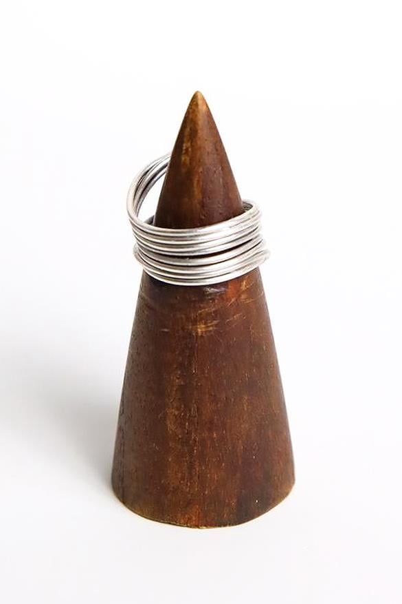  Gümüş Kaplama Kıvrım Tasarım Yüzük