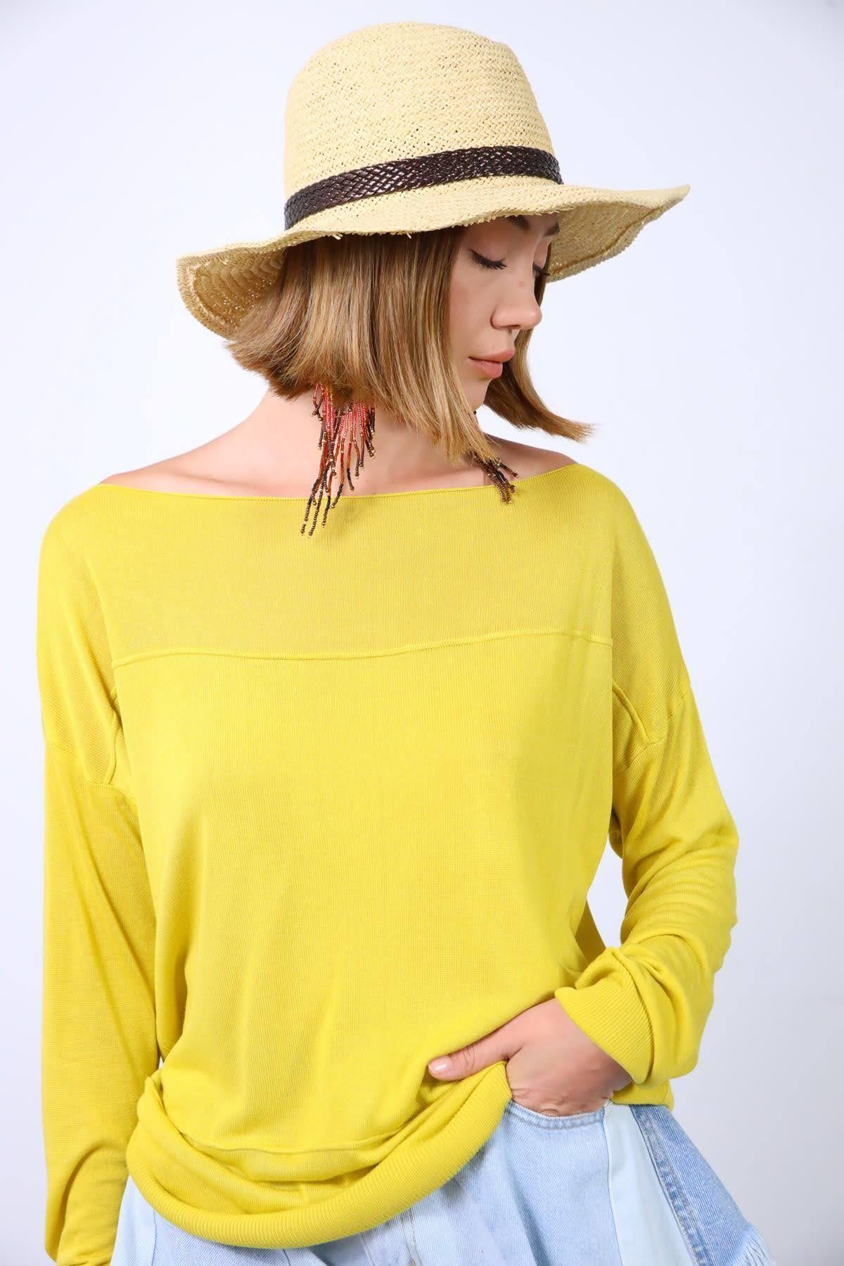  Krem Rengi Kemer Detaylı Rafya Kovboy Şapka