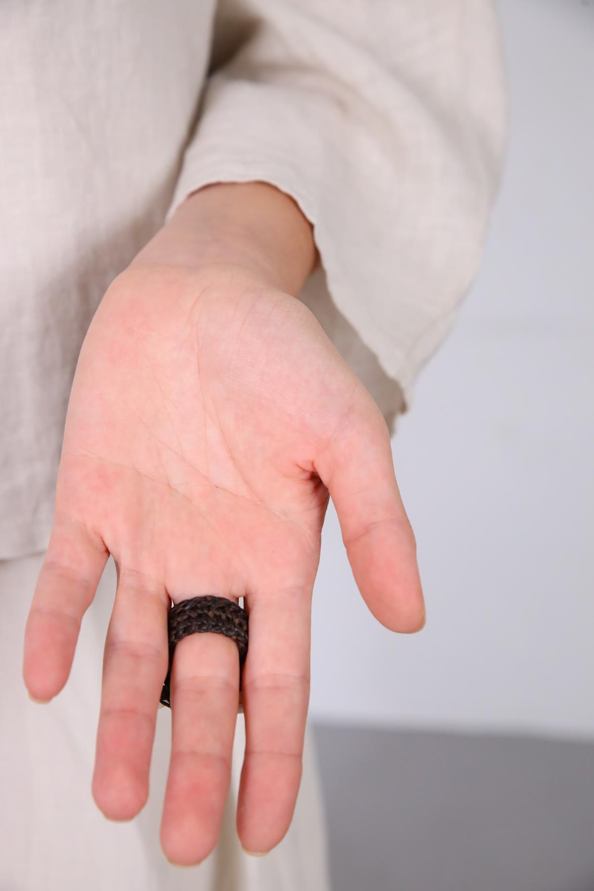 Deniz Kabuklu Çiçek Tasarım Yüzük