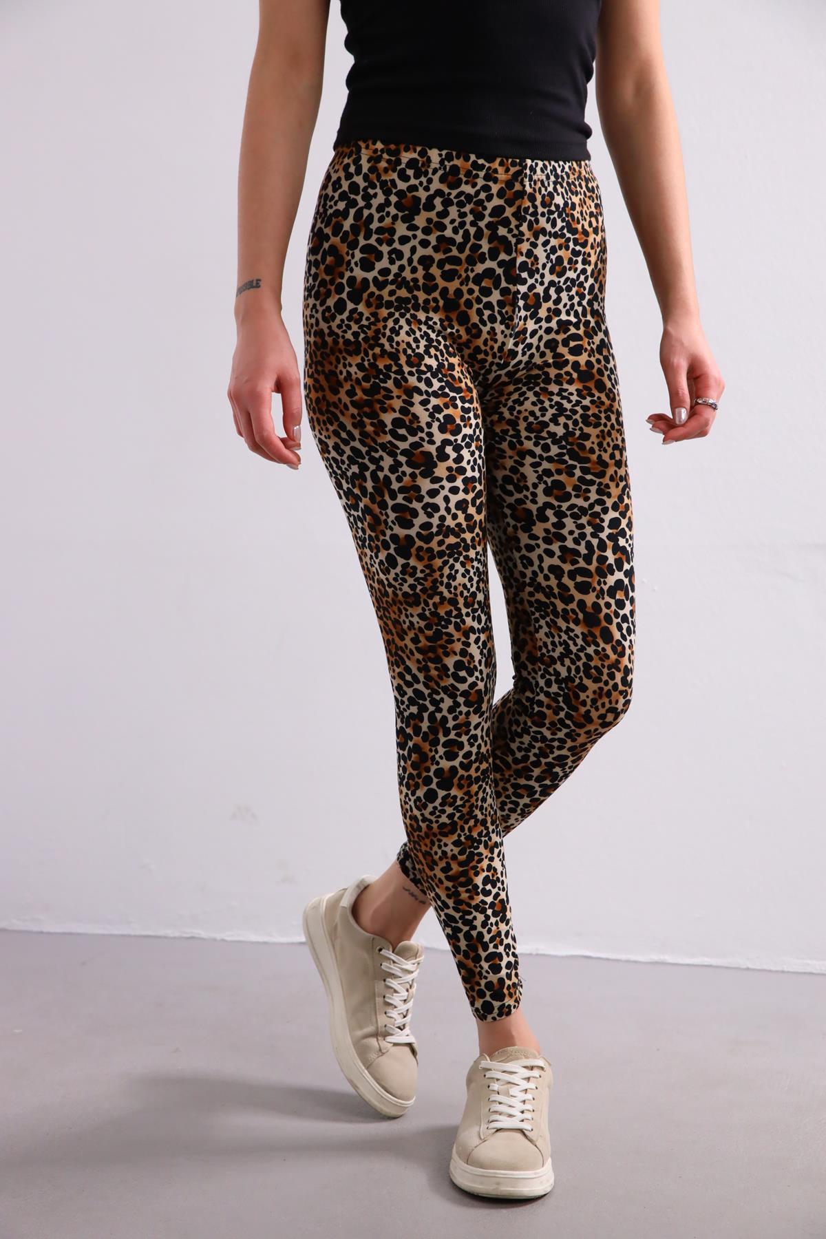  Leopar Desenli Tayt