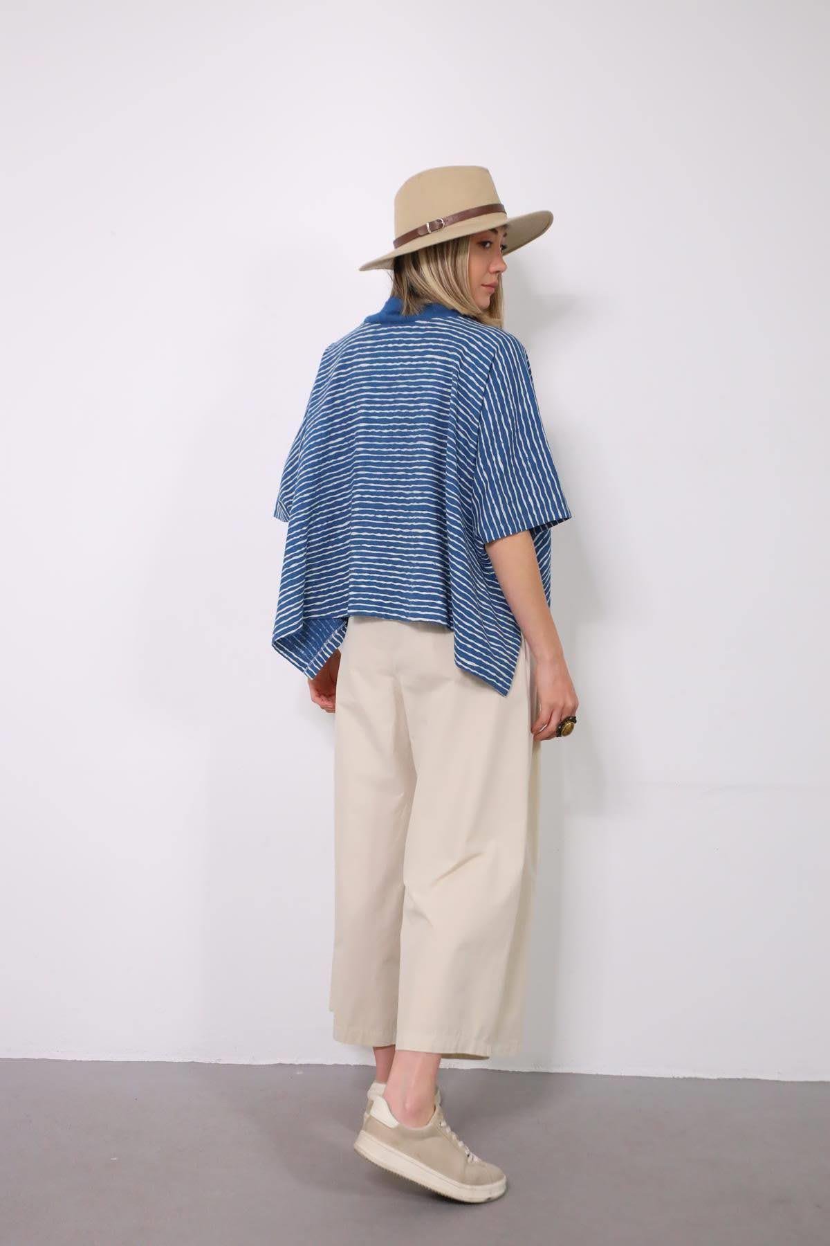 Taş Rengi Beli Lastikli Salaş Pantolon - Şaman Butik Taş Rengi Beli Lastikli Salaş Pantolon