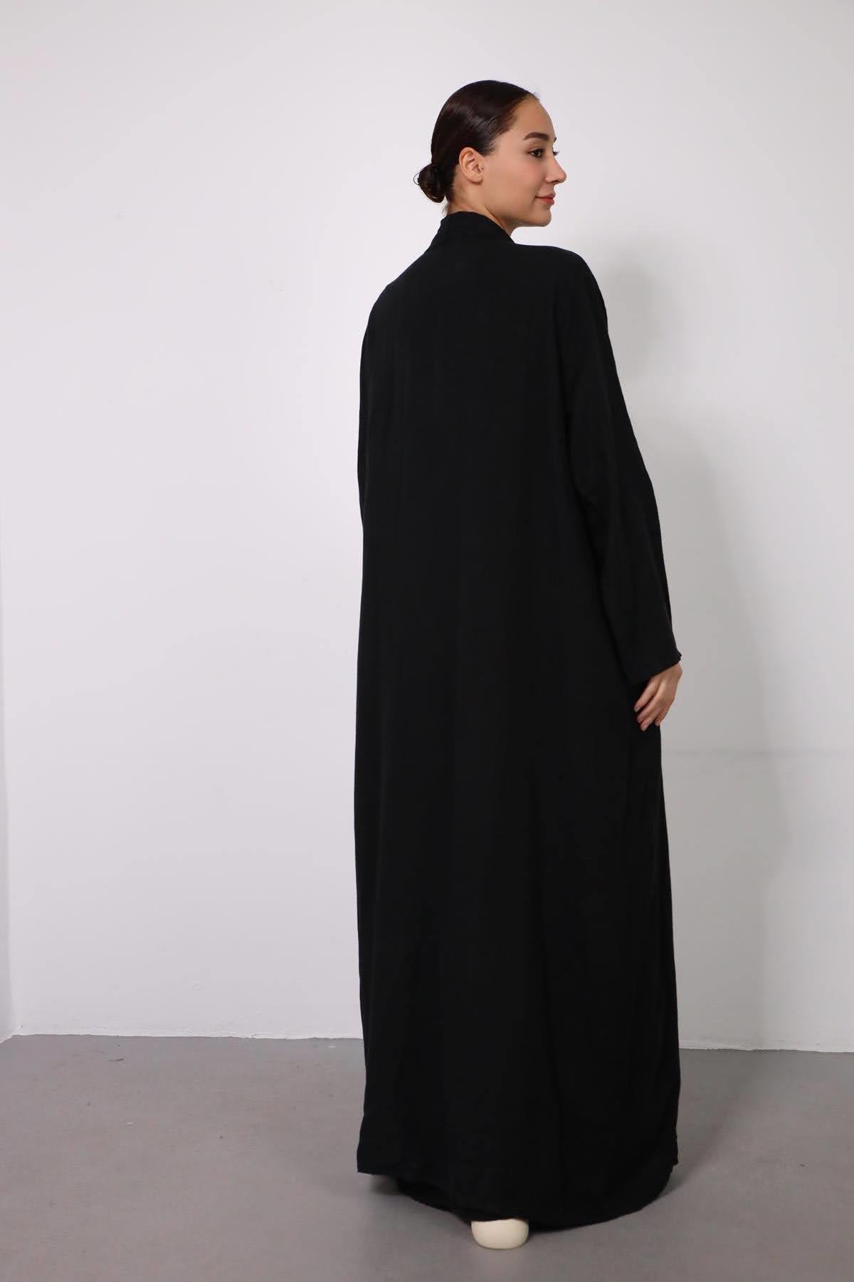  Siyah Kolu Apoletli Kaftan