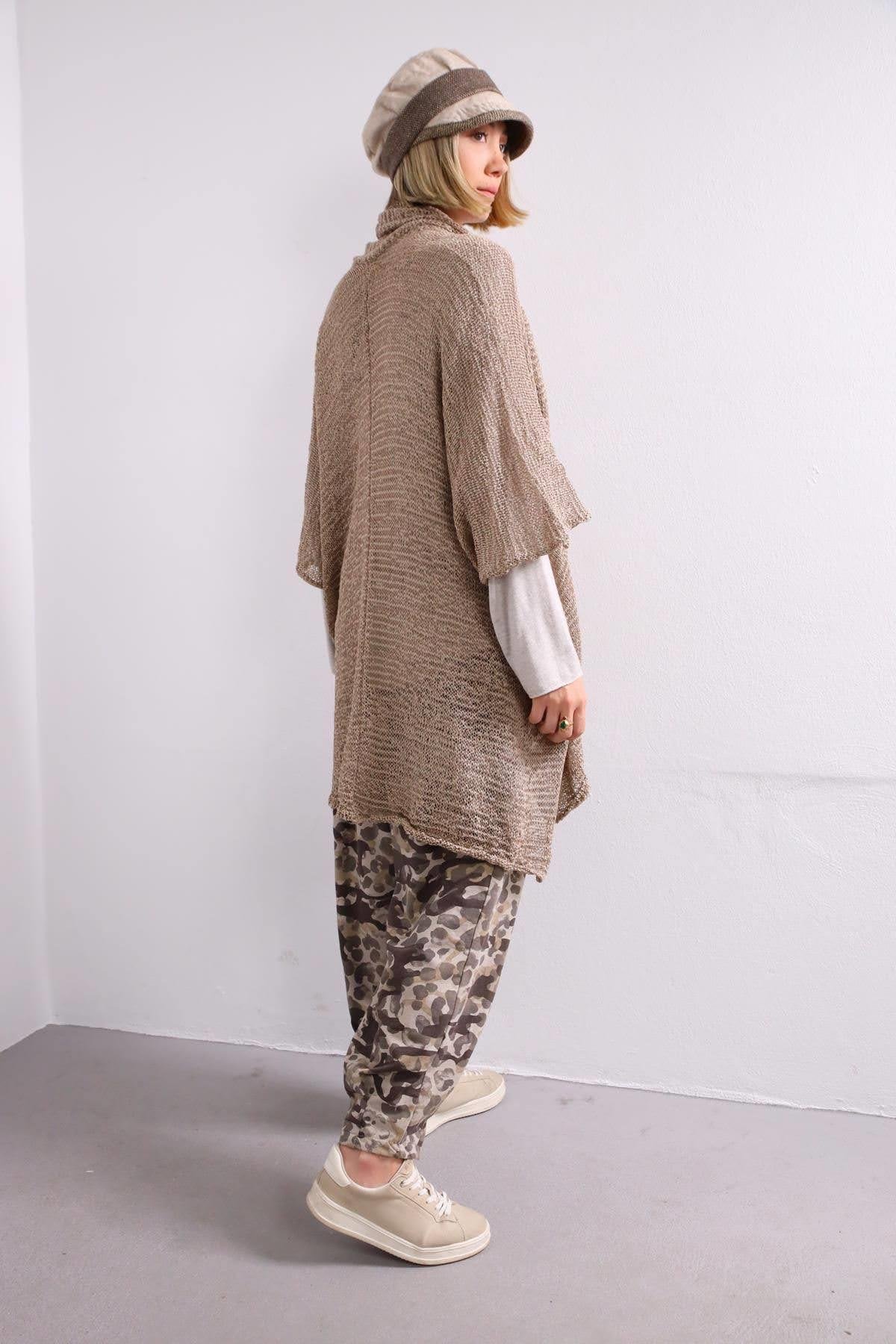 Mink Shawl Collar Mercerized Cardigan - Saman Butik | Shop Online Mink Shawl Collar Mercerized Cardigan