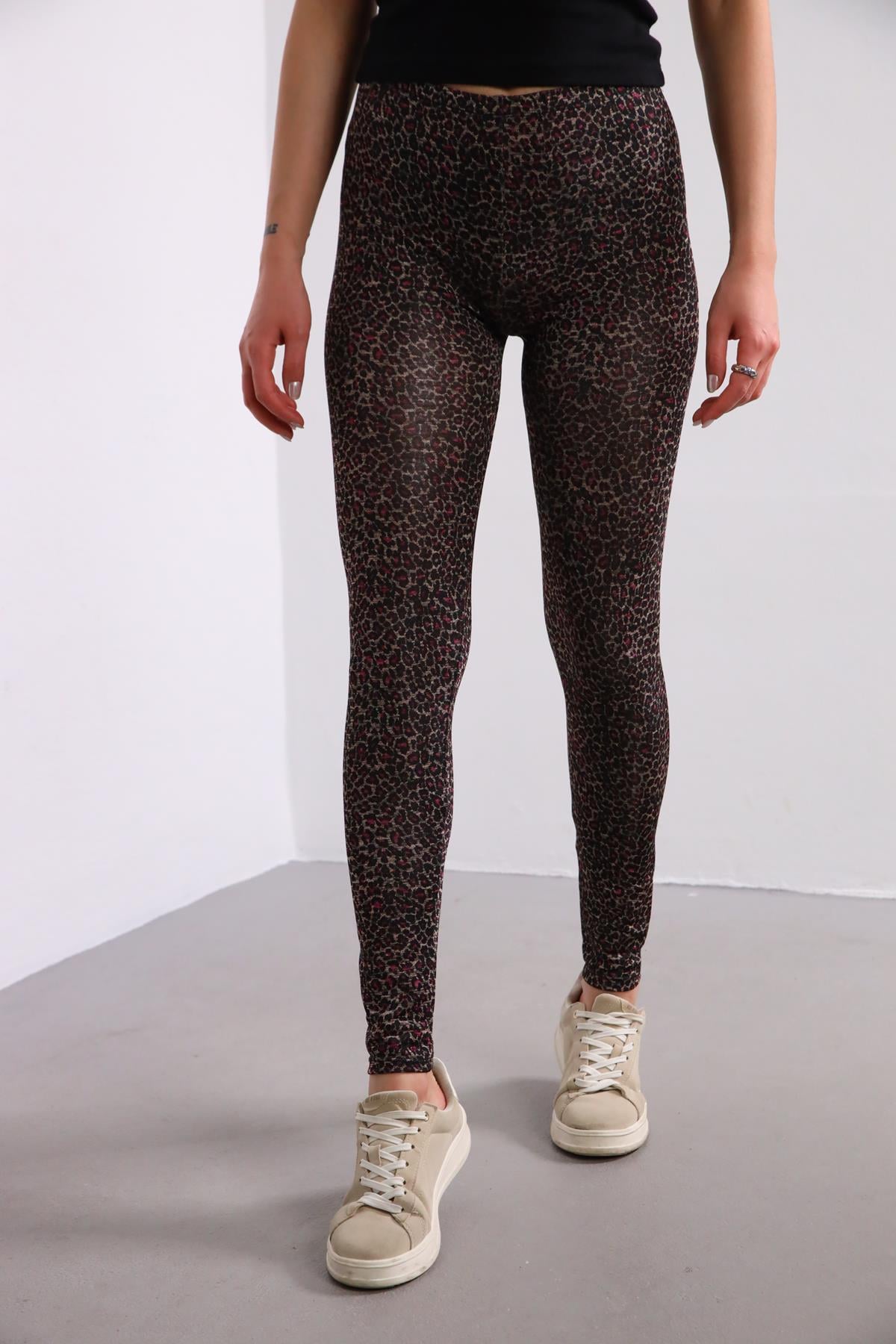 Leopar Desenli Tayt - Şaman Butik Leopar Desenli Tayt
