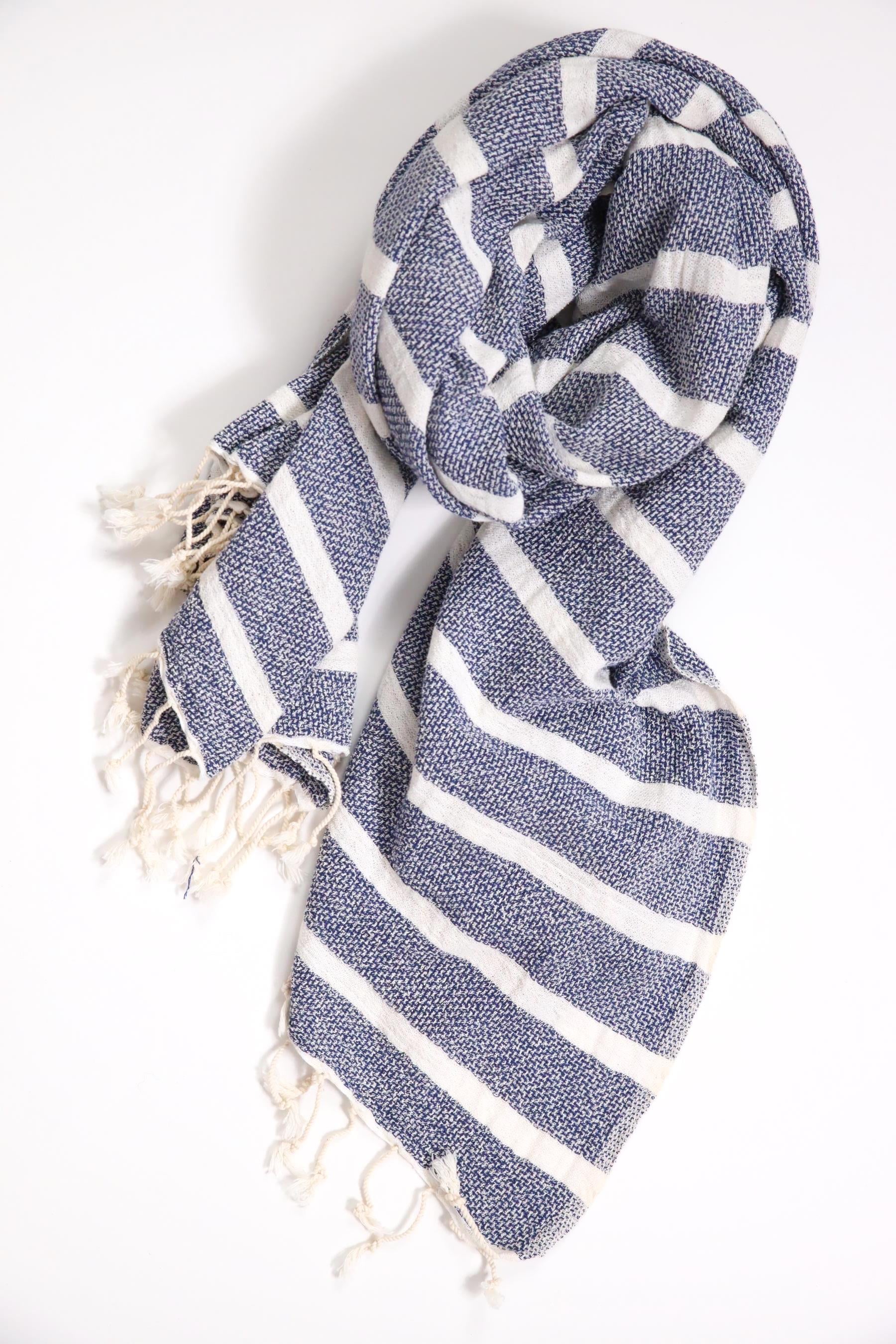 Lacivert Şile Çizgili Peştamal - Şaman Butik Lacivert Şile Çizgili Peştamal