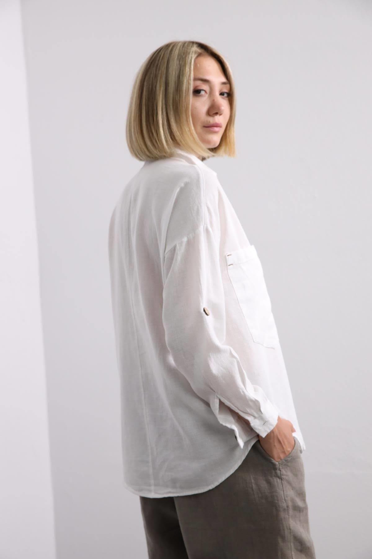 White Big Pocket Shirt White Big Pocket Shirt