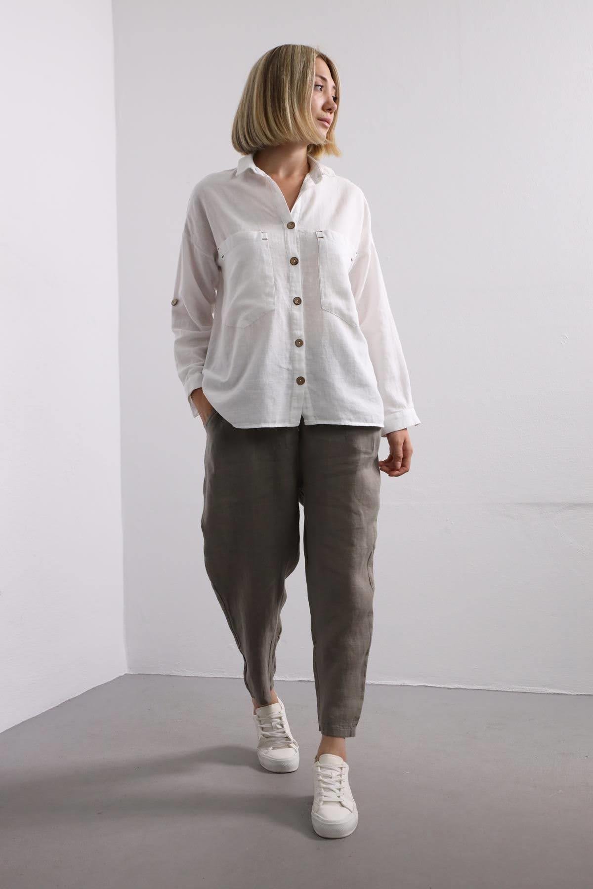 White Big Pocket Shirt White Big Pocket Shirt