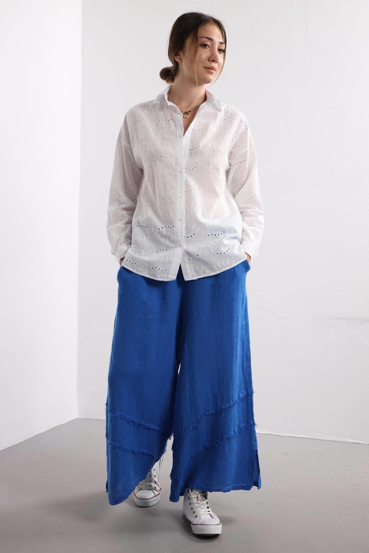  Beyaz Güpürlü Gömlek