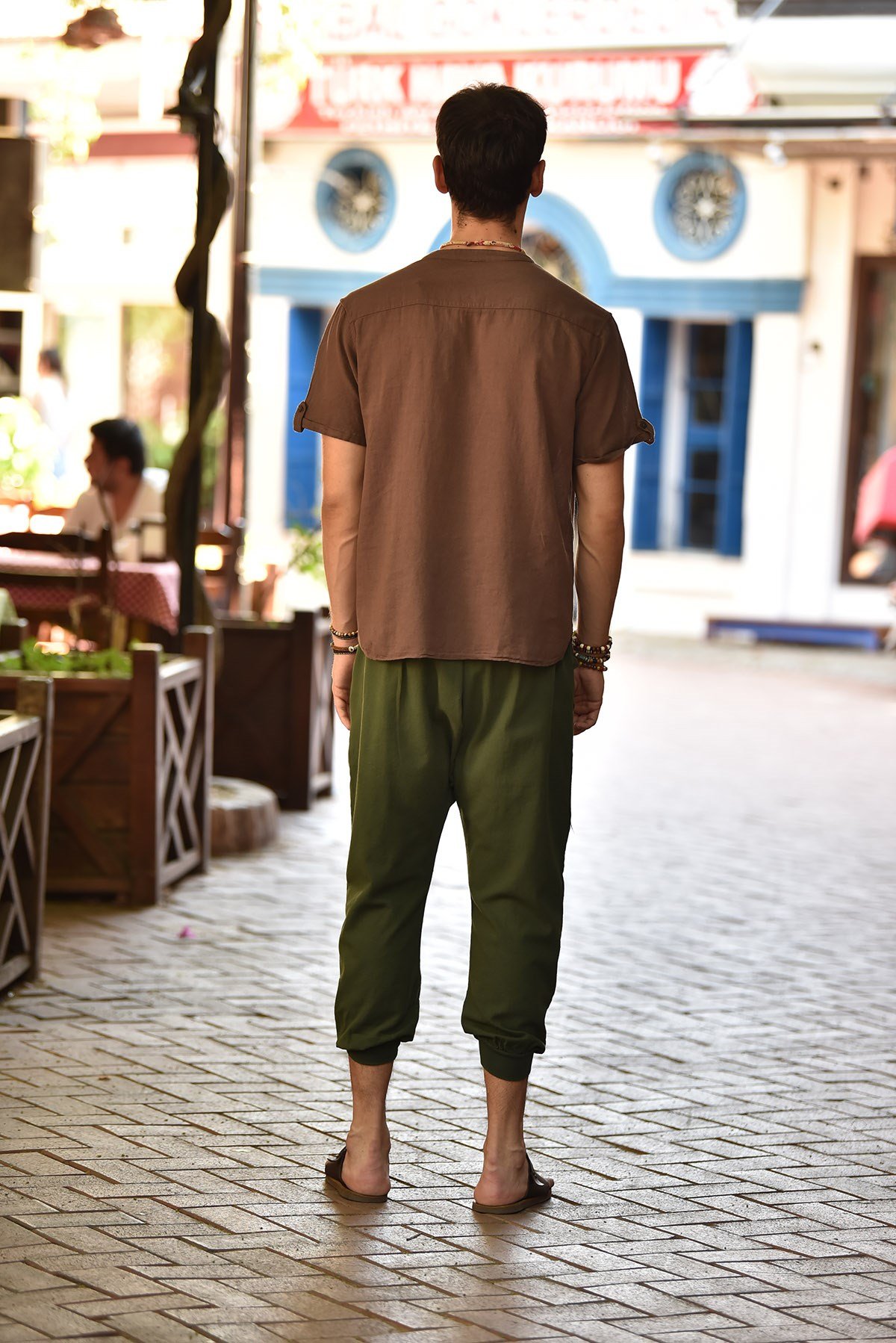 Kahverengi Erkek Gömlek - Şaman Butik Kahverengi Erkek Gömlek