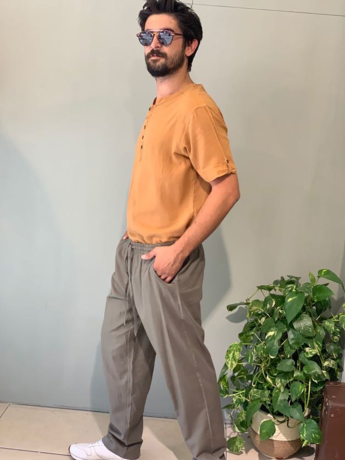 Haki Rahat Kesim Erkek Pantolon