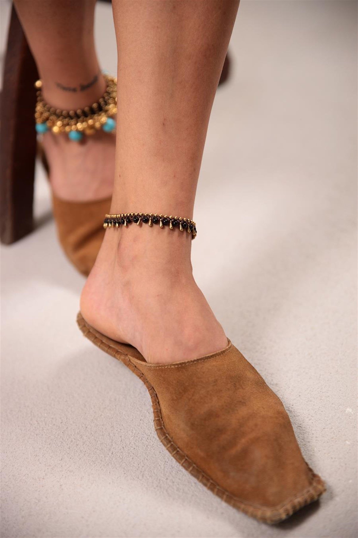  Bronz Oniks Taş Detaylı Tasarım Halhal