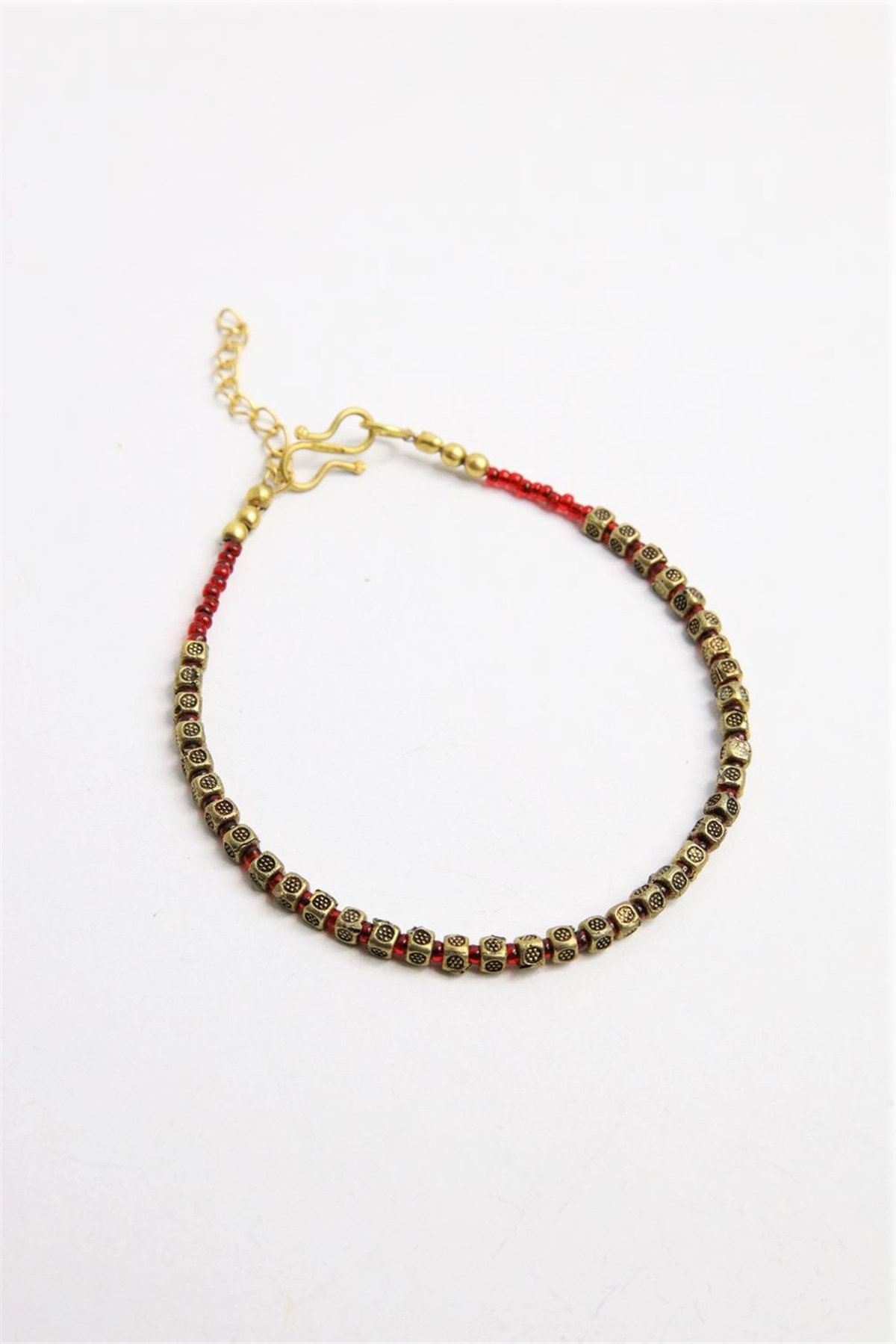  Doğal Taşlı Küp Bronz Parça Detaylı Tasarım Halhal