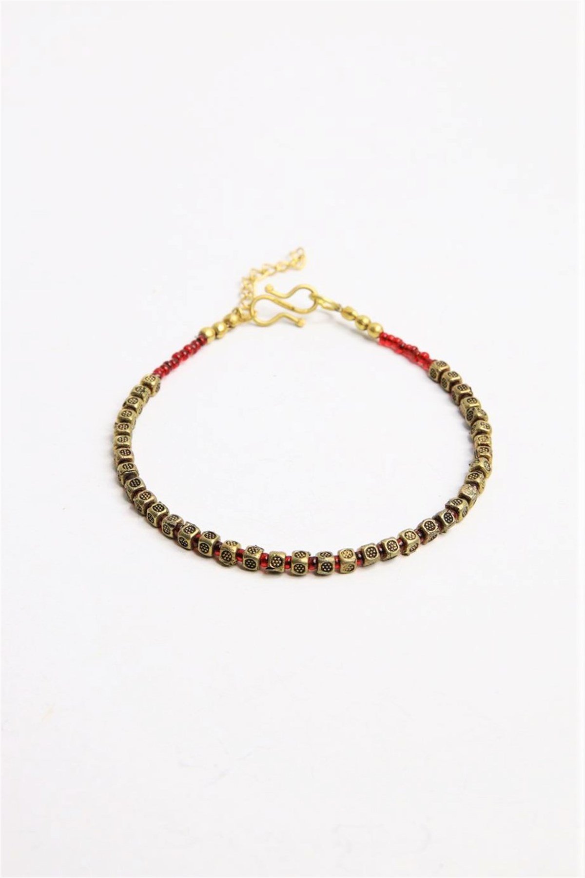  Doğal Taşlı Küp Bronz Parça Detaylı Tasarım Halhal