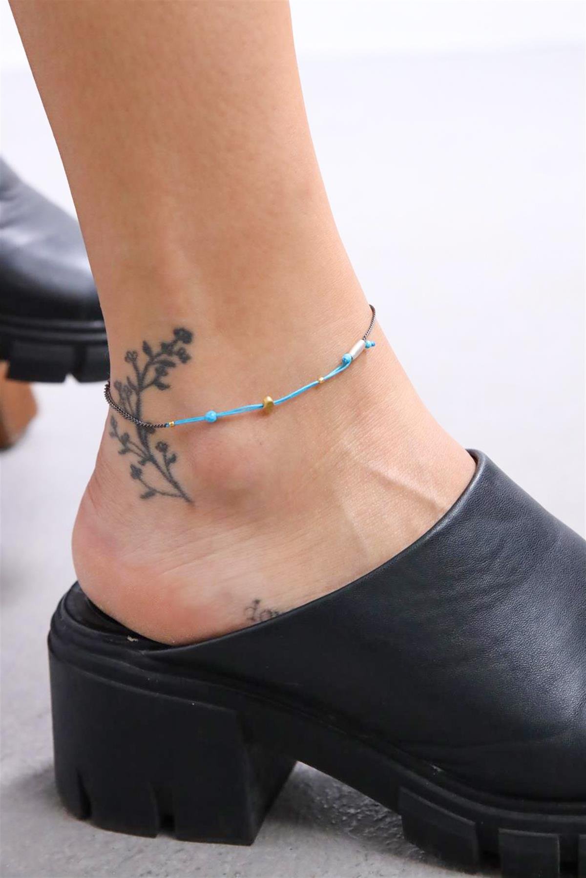 Gümüş Parça Detaylı Halhal - Şaman Butik Gümüş Parça Detaylı Halhal