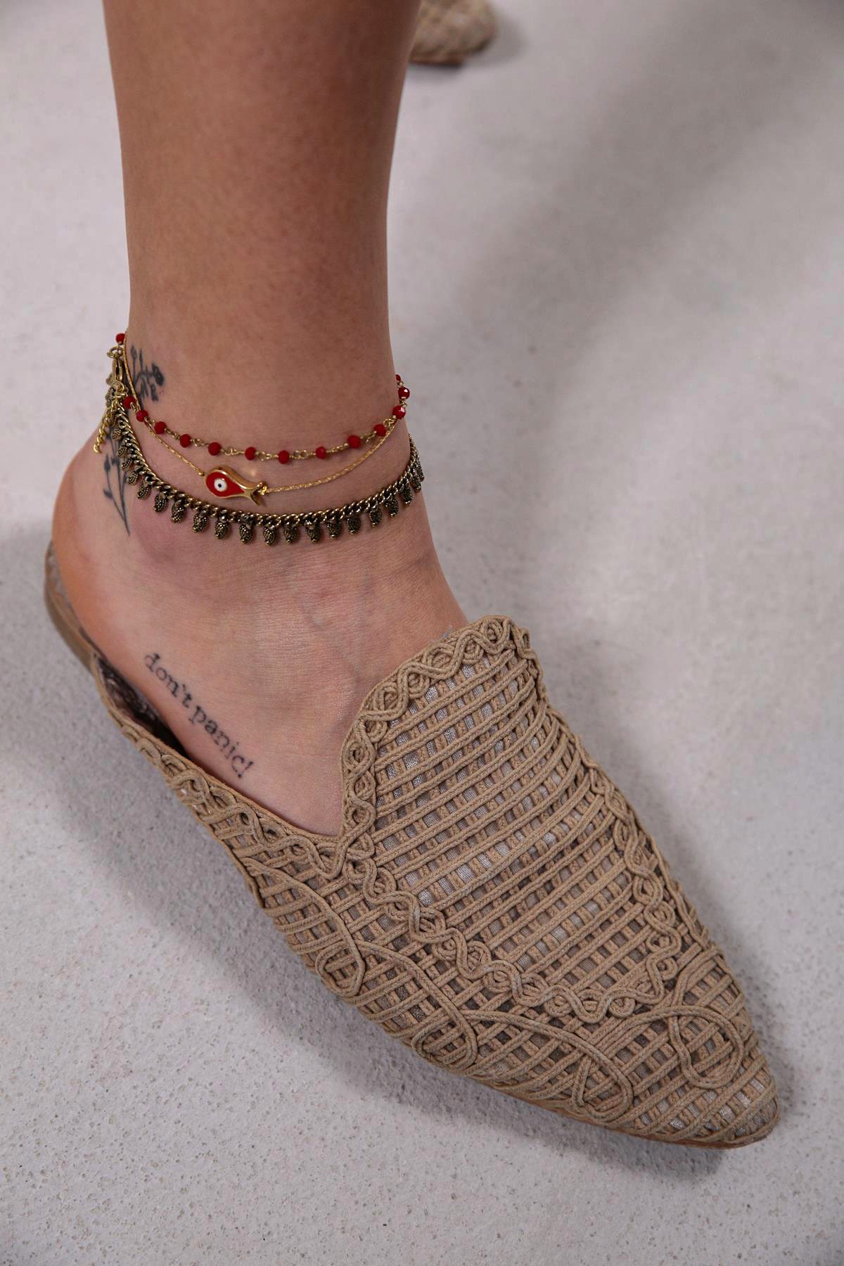  Kaplama Sallantılı Yaprak Detaylı  Zincir Halhal