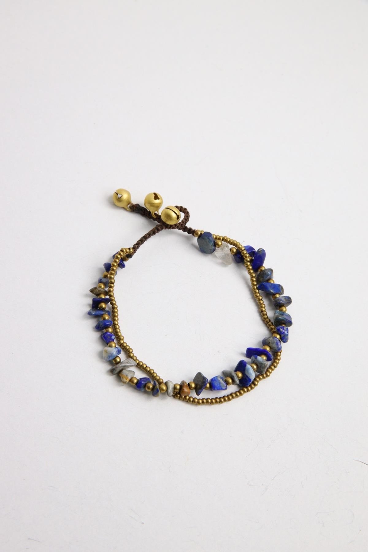  Lapis Taşlı Bronz Çoklu Tasarım Halhal