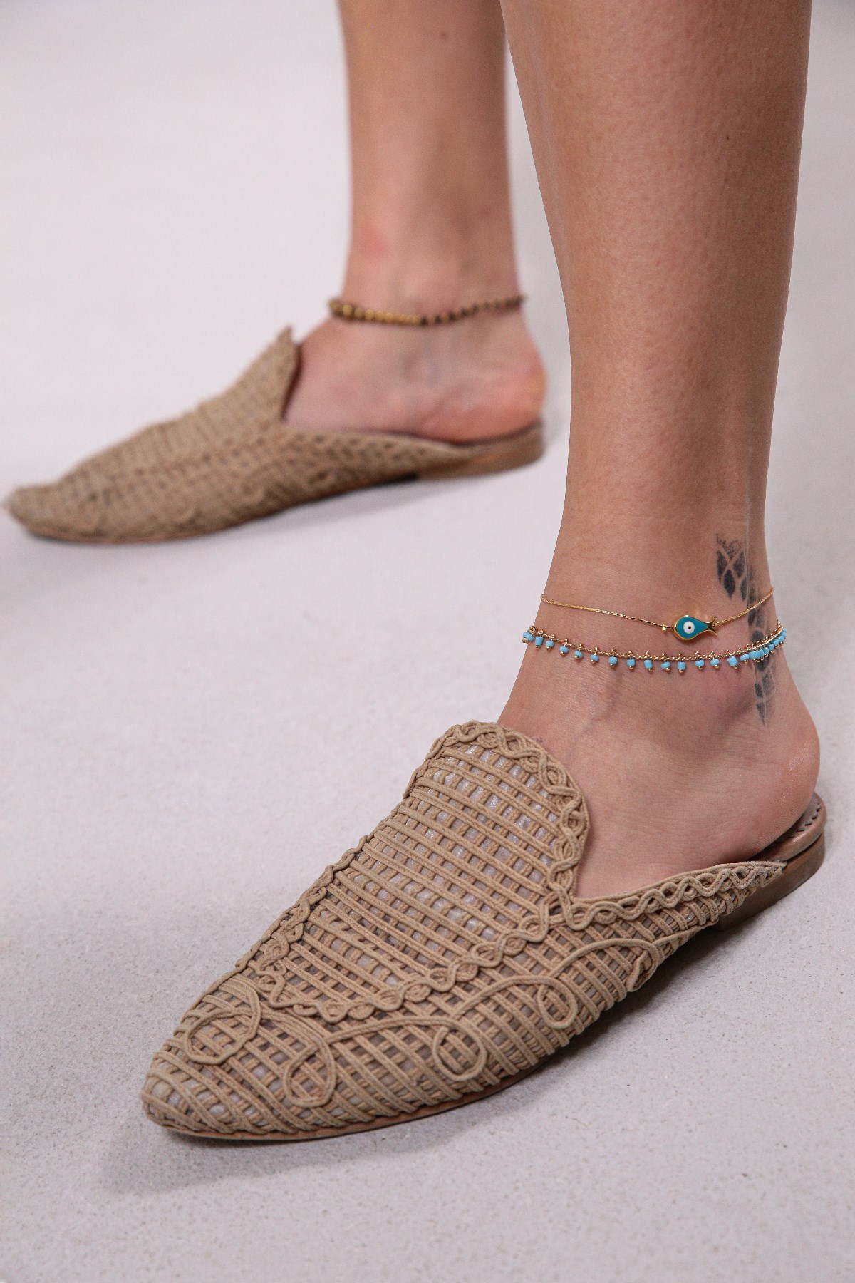  Mavi Balık Detaylı Tasarım Zincir Halhal