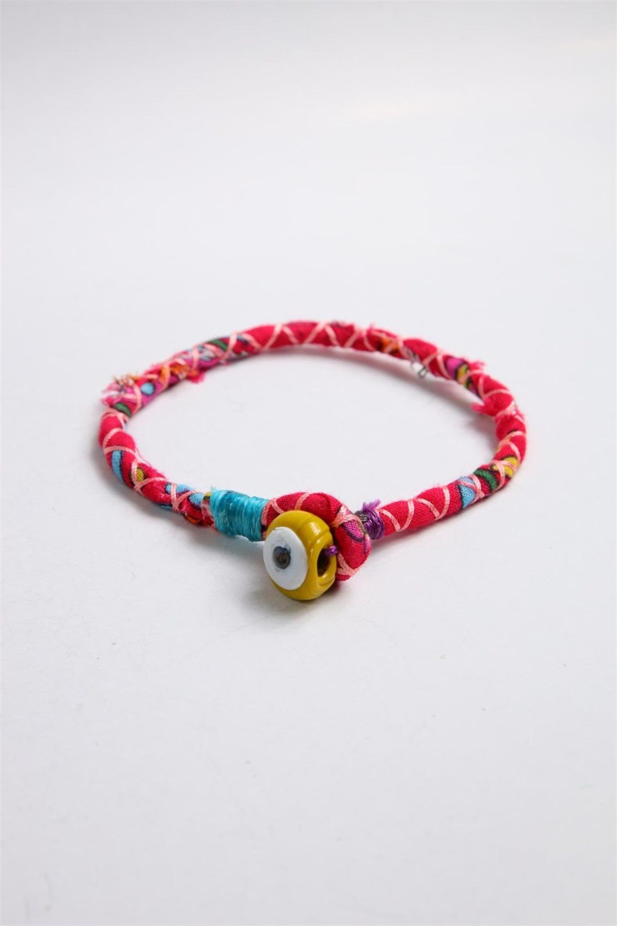  Seramik Nazar Boncuk Detaylı Renkli Tasarım Halhal