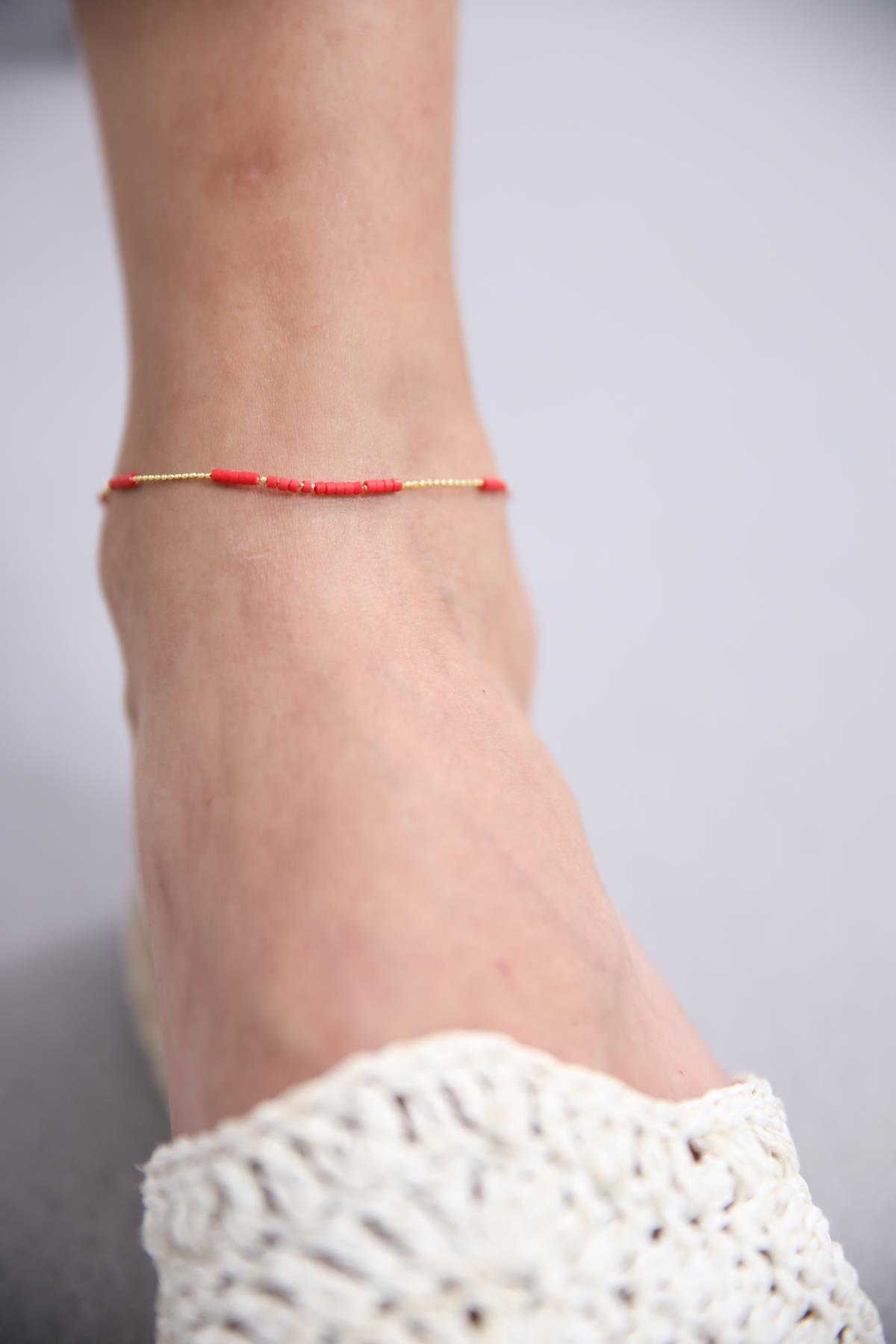 Sıralı Boncuk Tasarım Halhal - Şaman Butik Sıralı Boncuk Tasarım Halhal