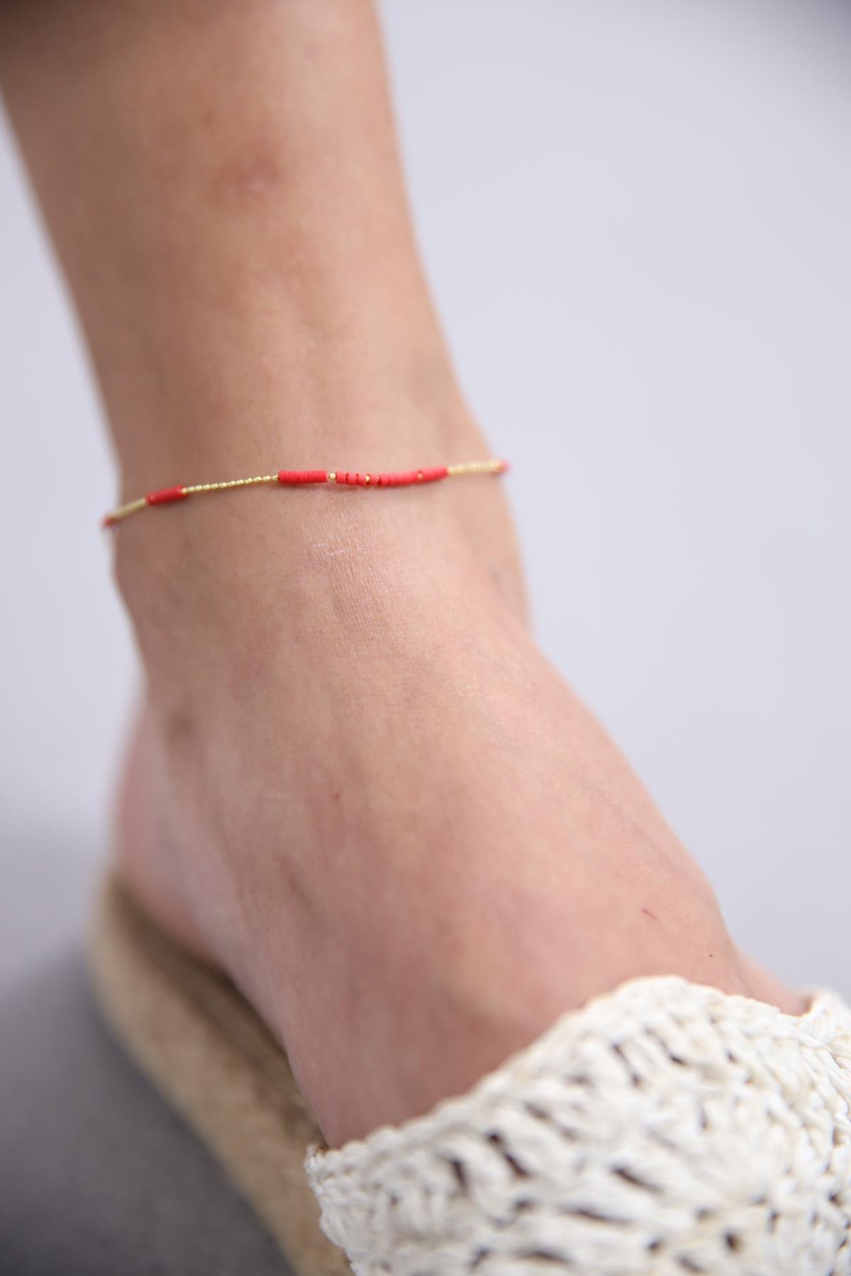 Sıralı Boncuk Tasarım Halhal - Şaman Butik Sıralı Boncuk Tasarım Halhal