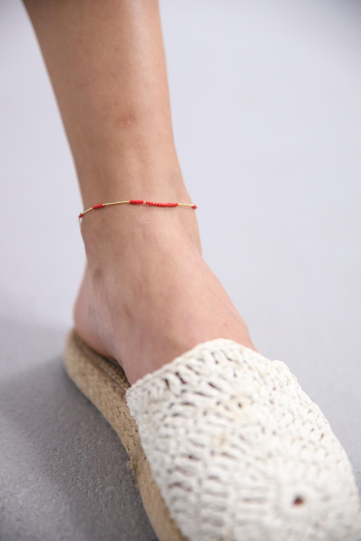 Sıralı Boncuk Tasarım Halhal - Şaman Butik Sıralı Boncuk Tasarım Halhal