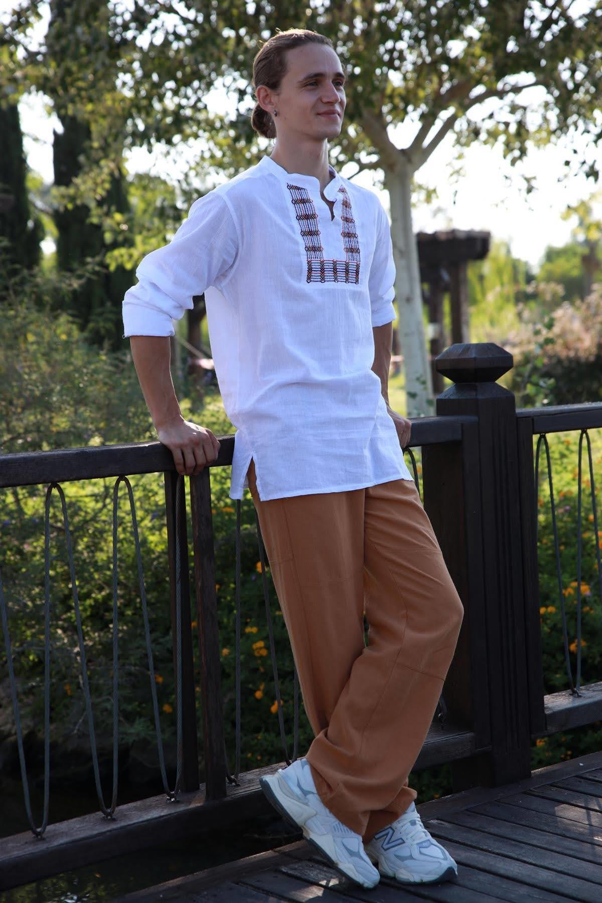 Mustard Color Elastic Cuff Pants