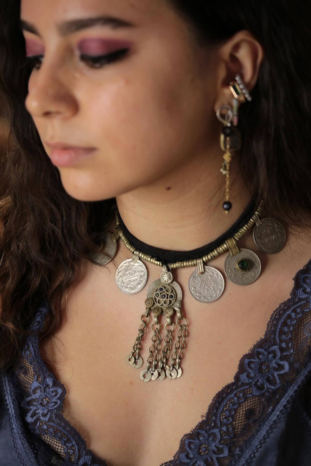 Püskül Detaylı Antika Tasarım Kolye - Şaman Butik Püskül Detaylı Antika Tasarım Kolye