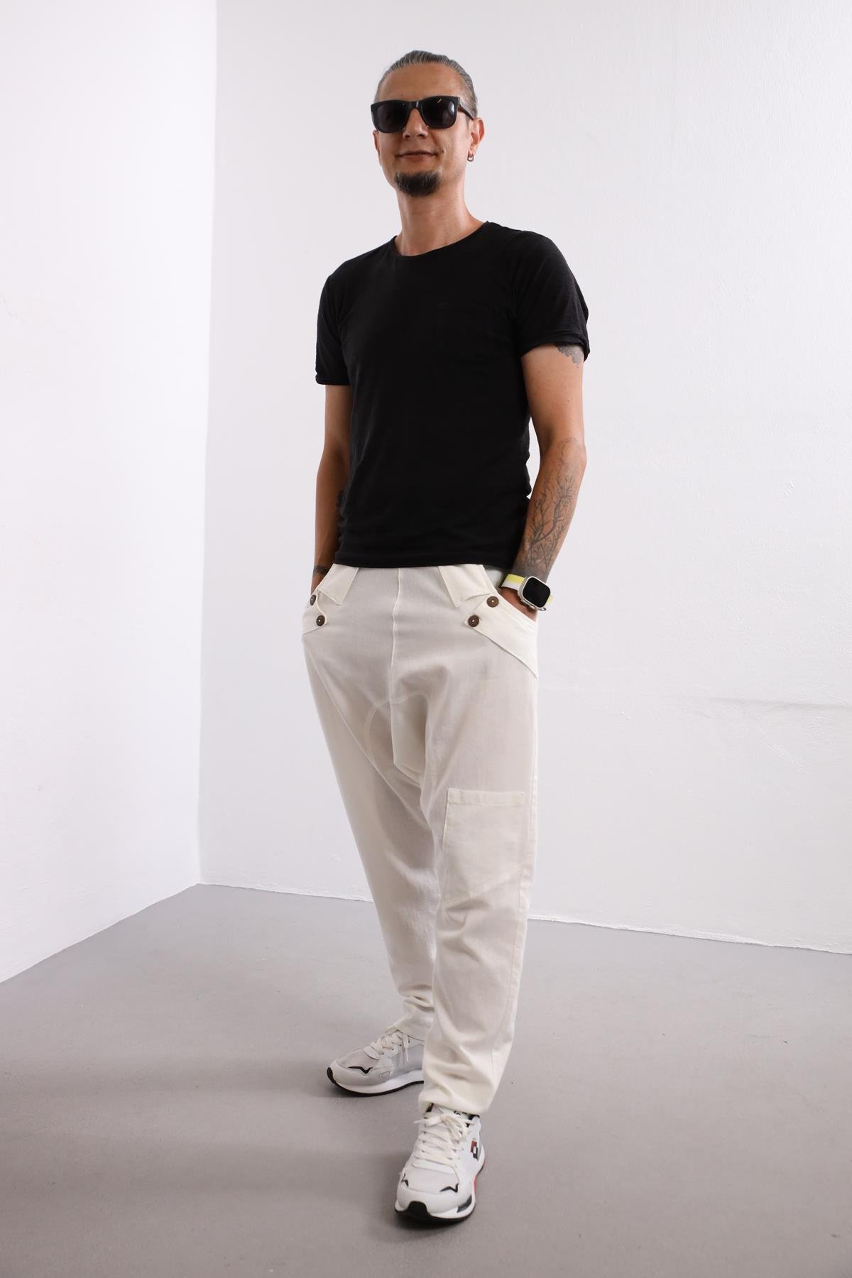  Beyaz Loris Erkek Pantolon