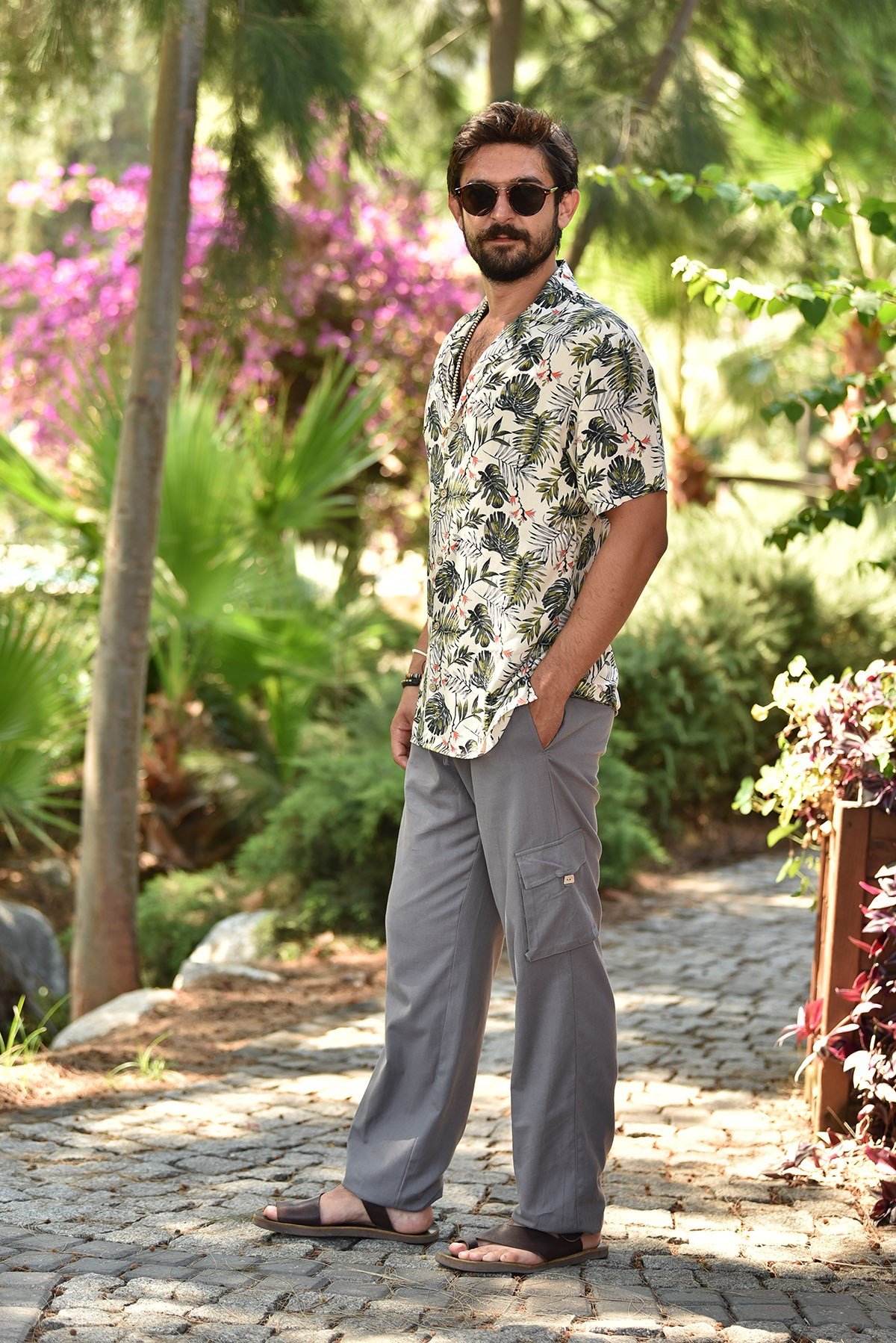 Gri Erkek Cepli Pantolon - Şaman Butik Gri Erkek Cepli Pantolon