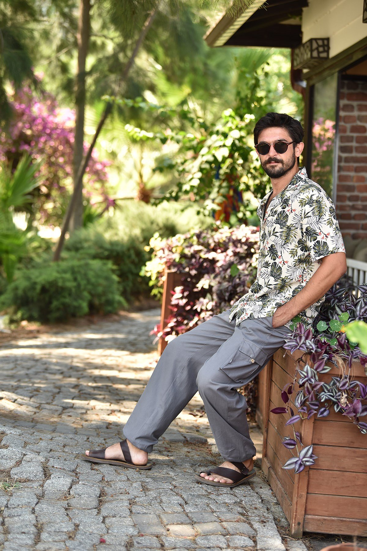 Gri Erkek Cepli Pantolon - Şaman Butik Gri Erkek Cepli Pantolon