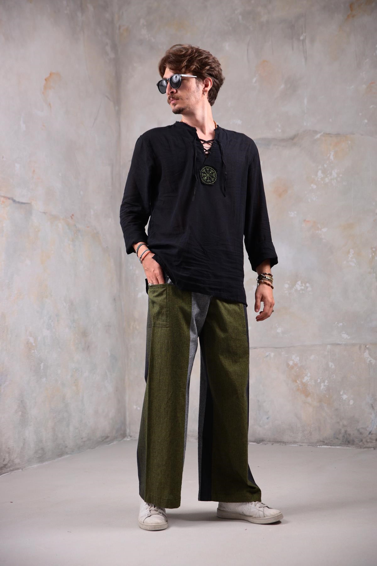  Gri Rahat Kesim Beli Bağlamalı Balıkçı Pantolon