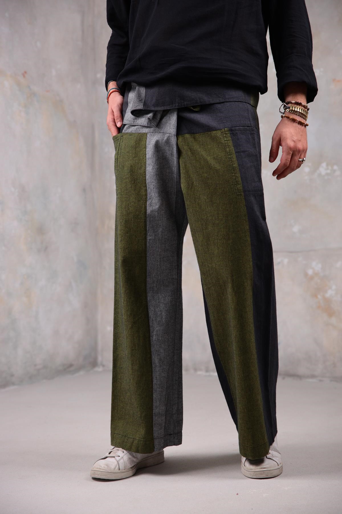  Gri Rahat Kesim Beli Bağlamalı Balıkçı Pantolon