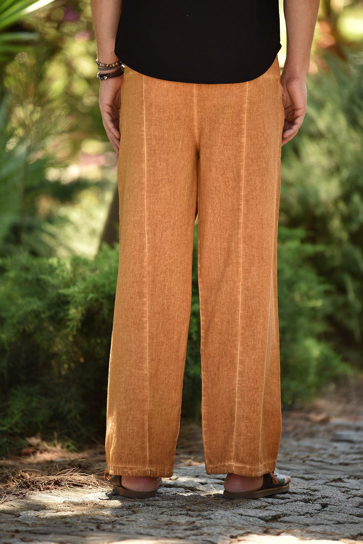 Hardal Yağ Yıkama Balıkçı Pantolon - Şaman Butik Hardal Yağ Yıkama Balıkçı Pantolon